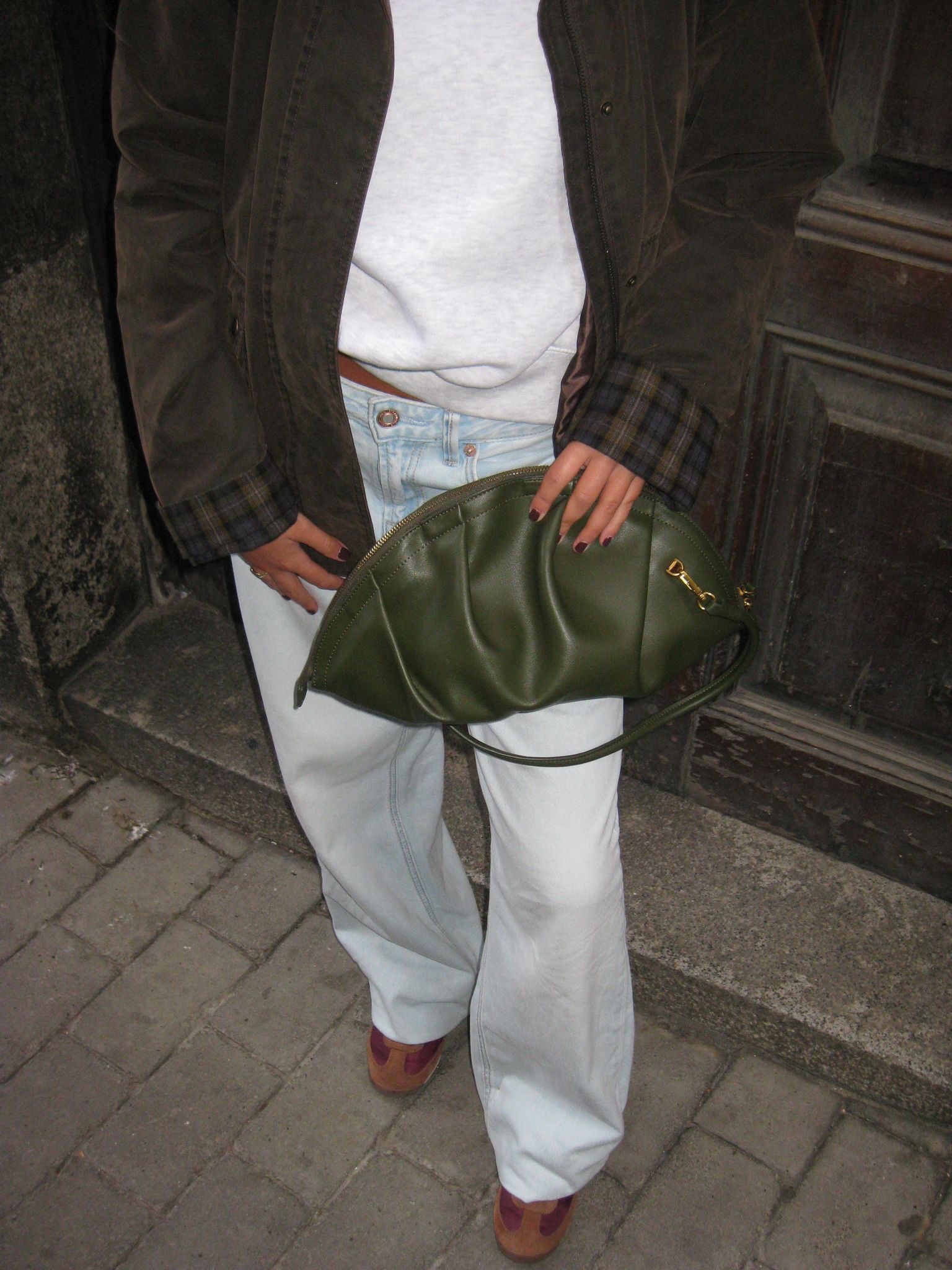 Bolso de Gyoza Grande Kaki