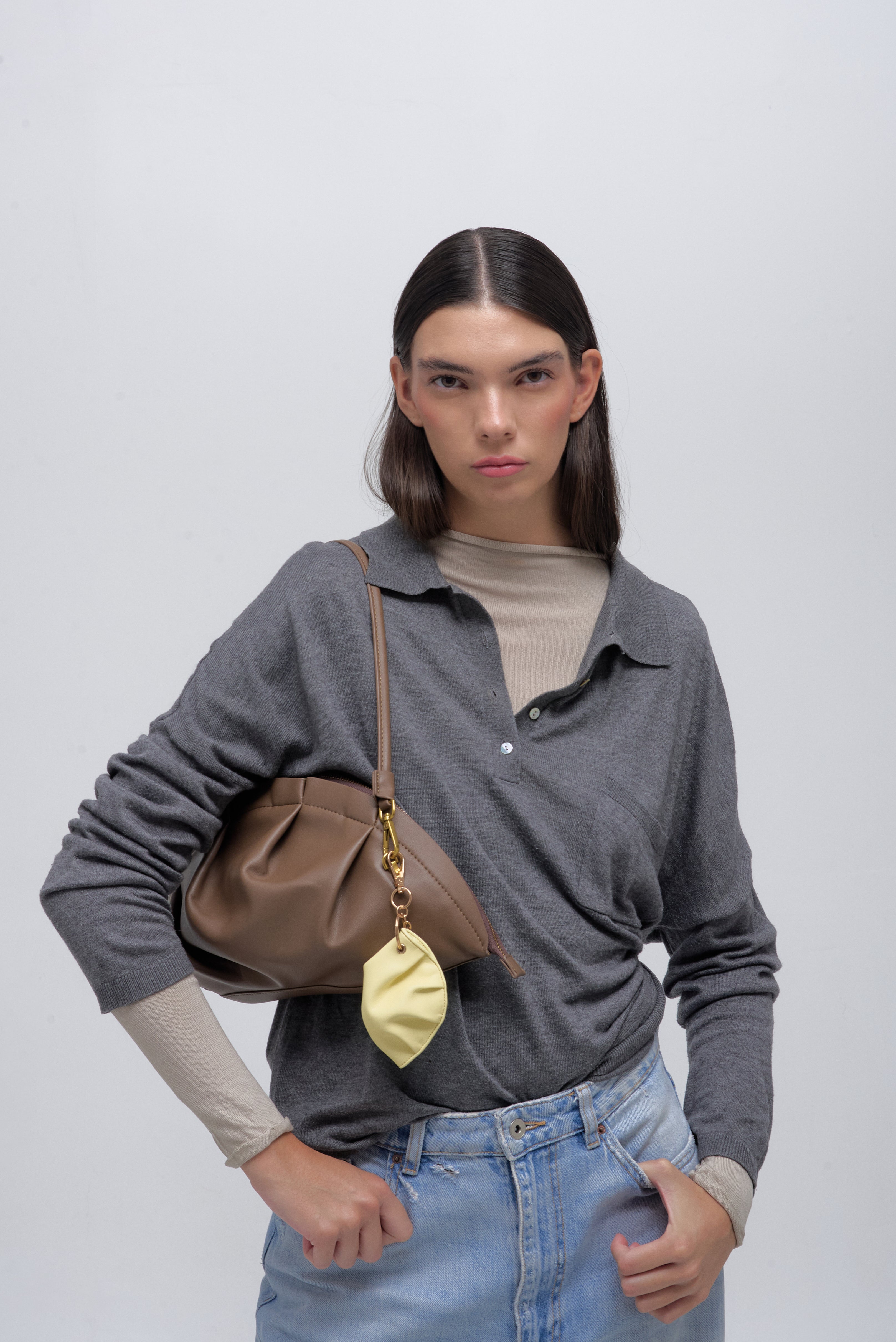 Bolso de Gyoza Grande Topo