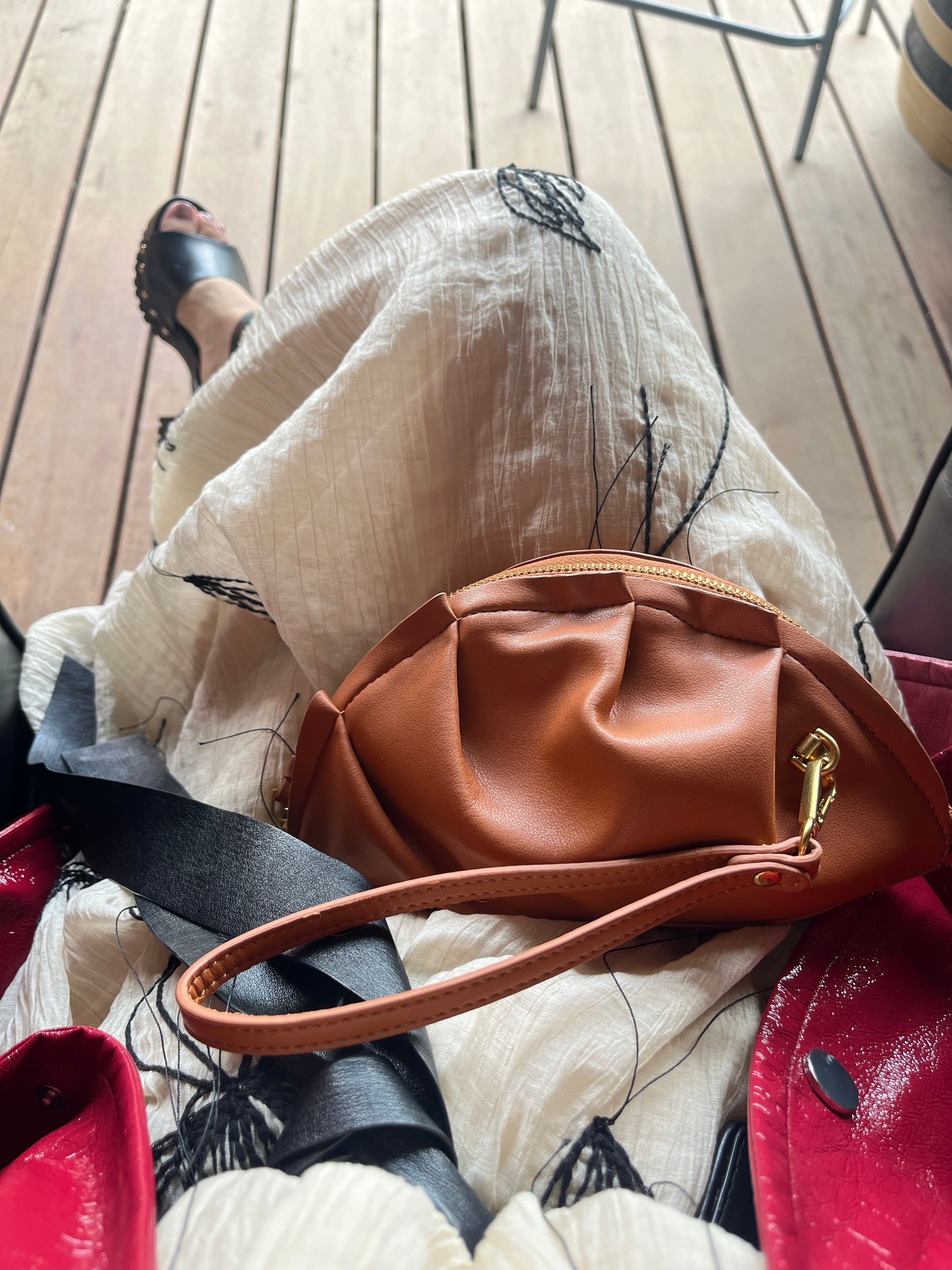 Bolso de Gyoza Mini Caramelo