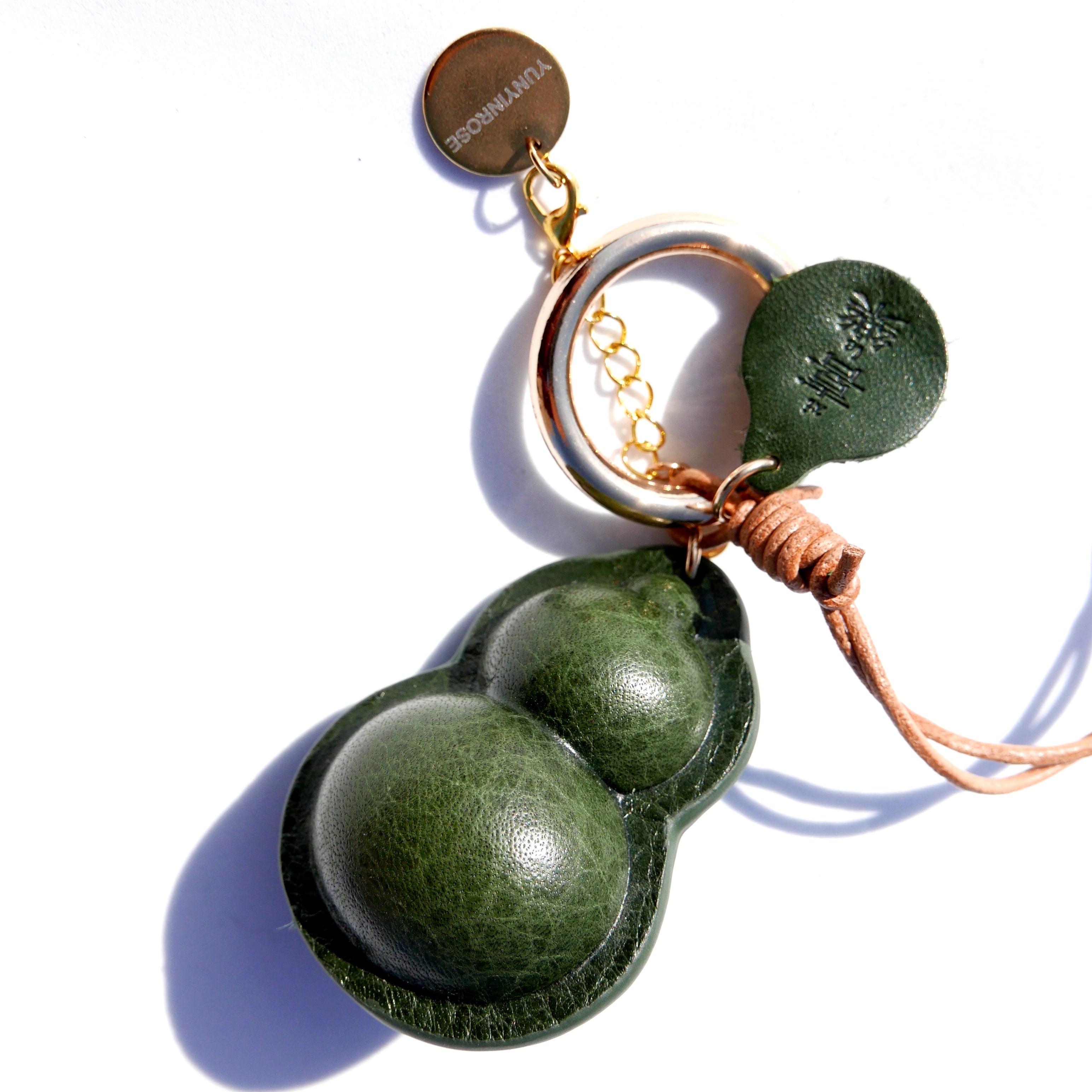 Charm de piel Hulu verde (calabaza china)