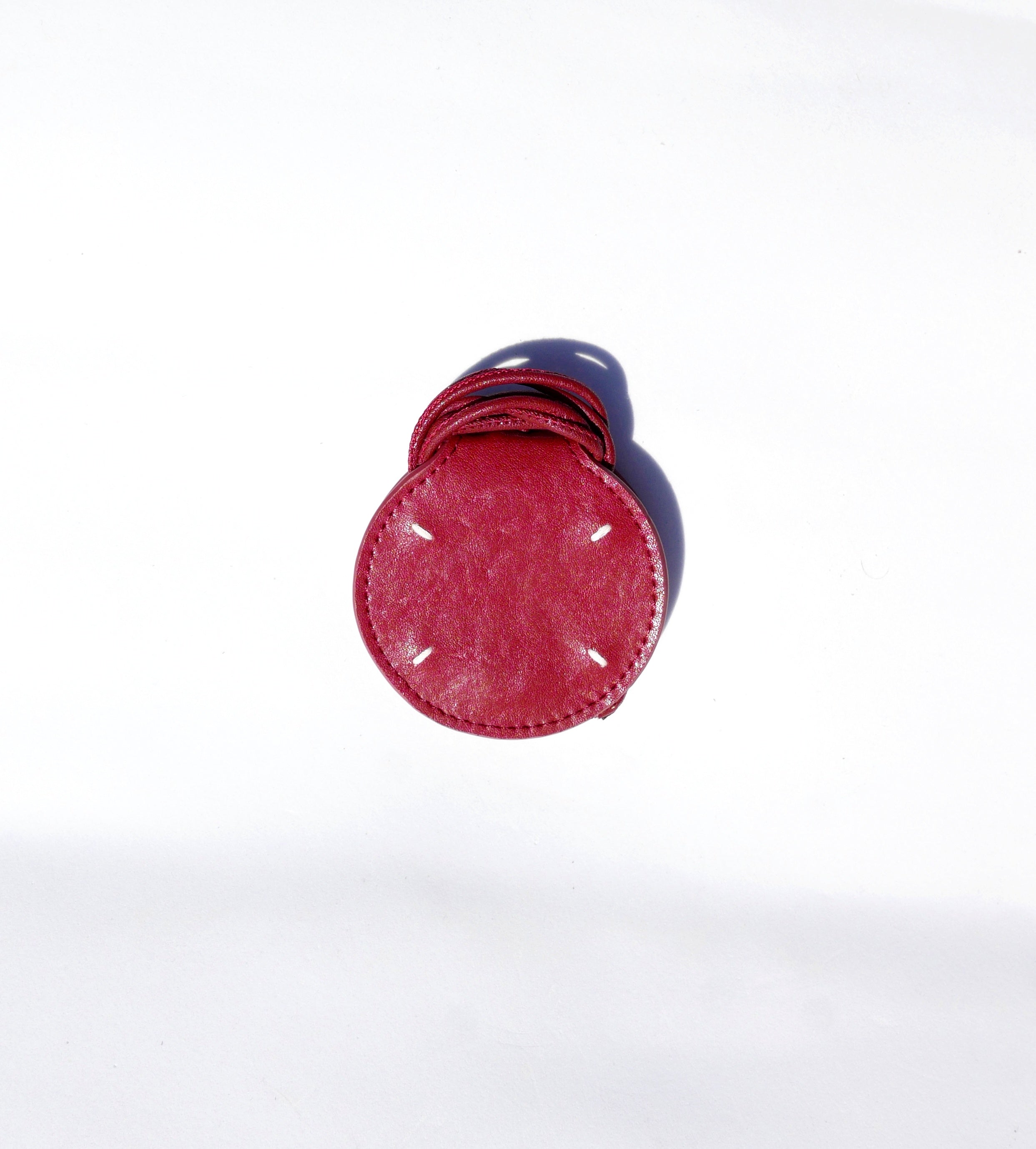 Colgante piel para gafas rojo