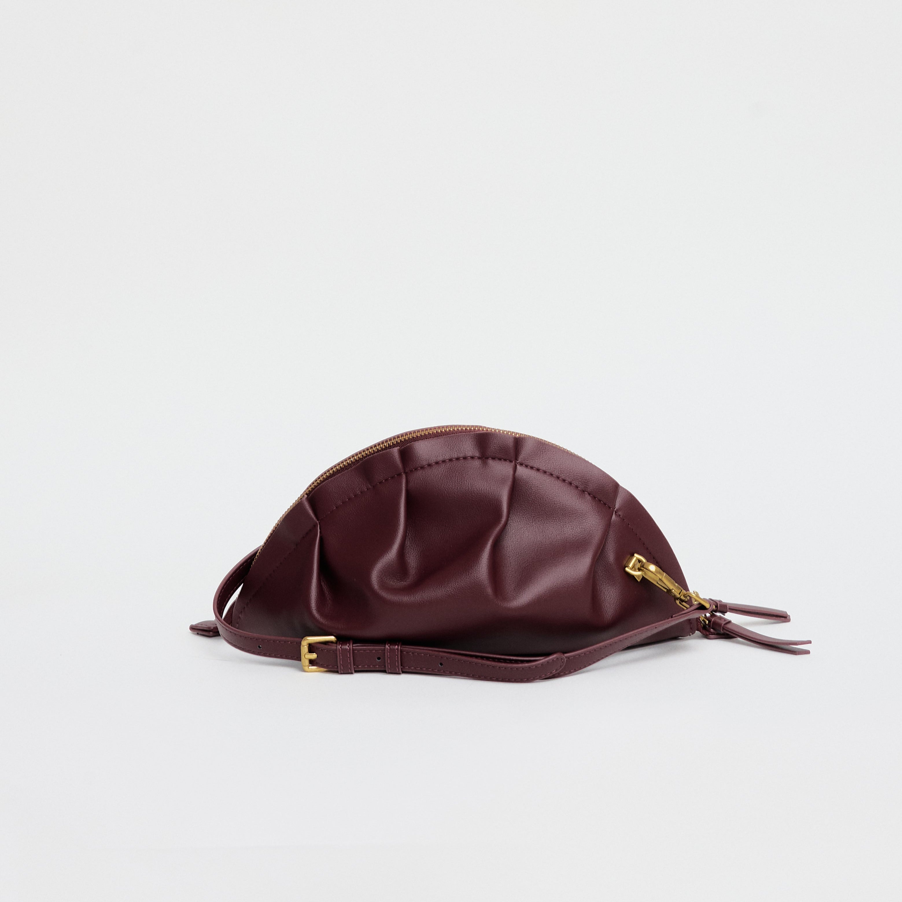 Bolso Gyoza Mediano Burdeos