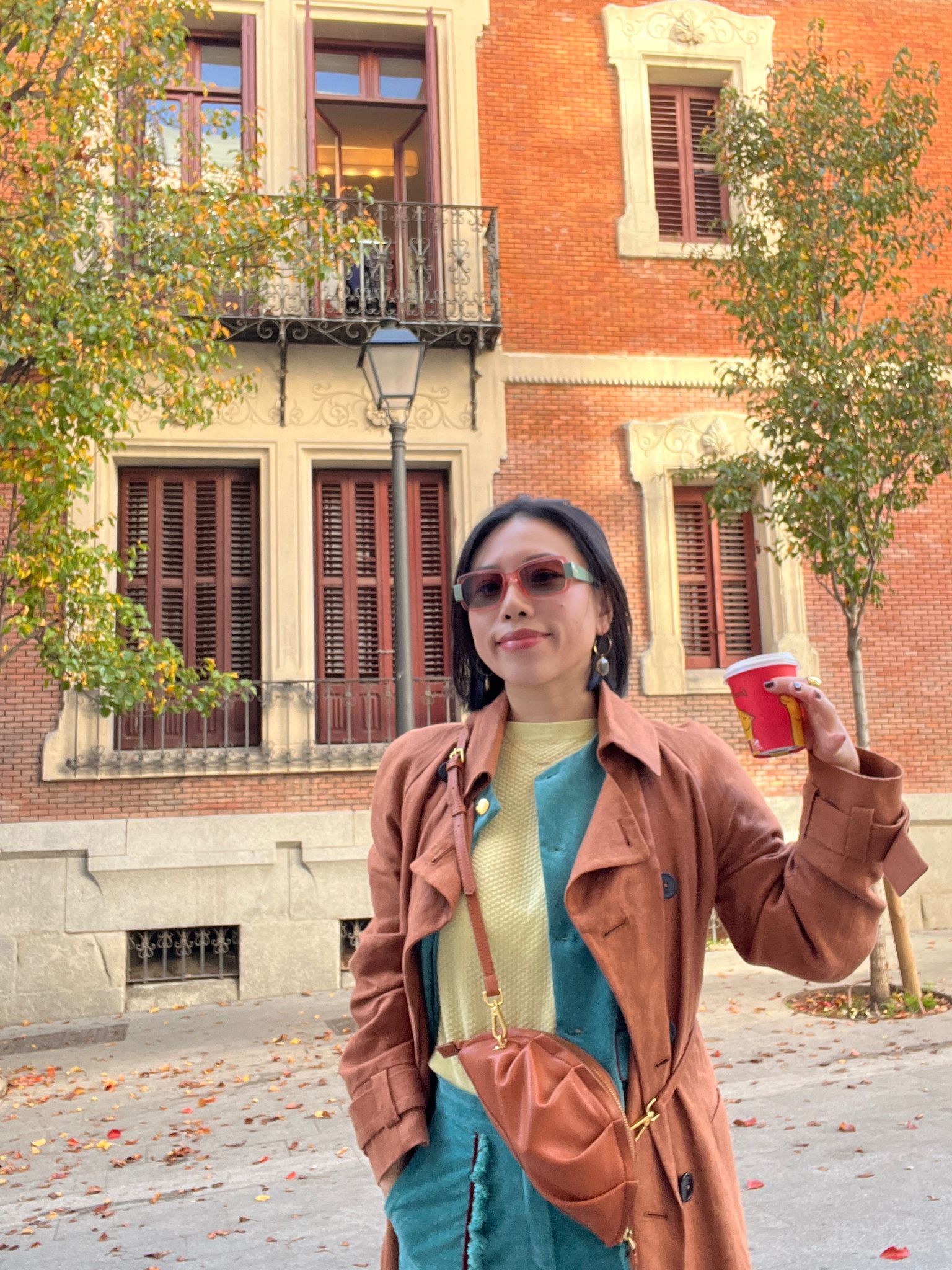 Bolso de Gyoza Mini Caramelo