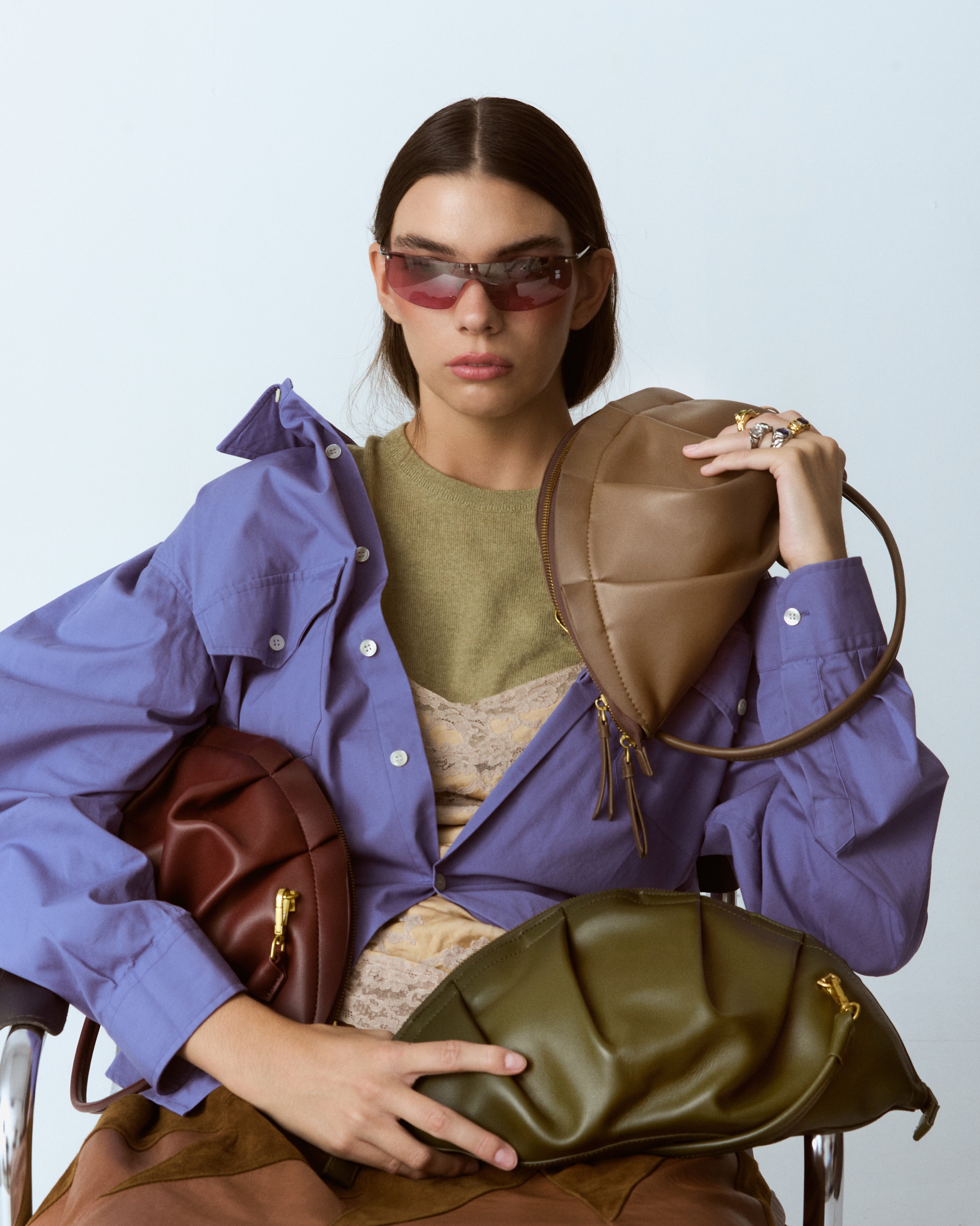 Bolso de Gyoza Grande Topo