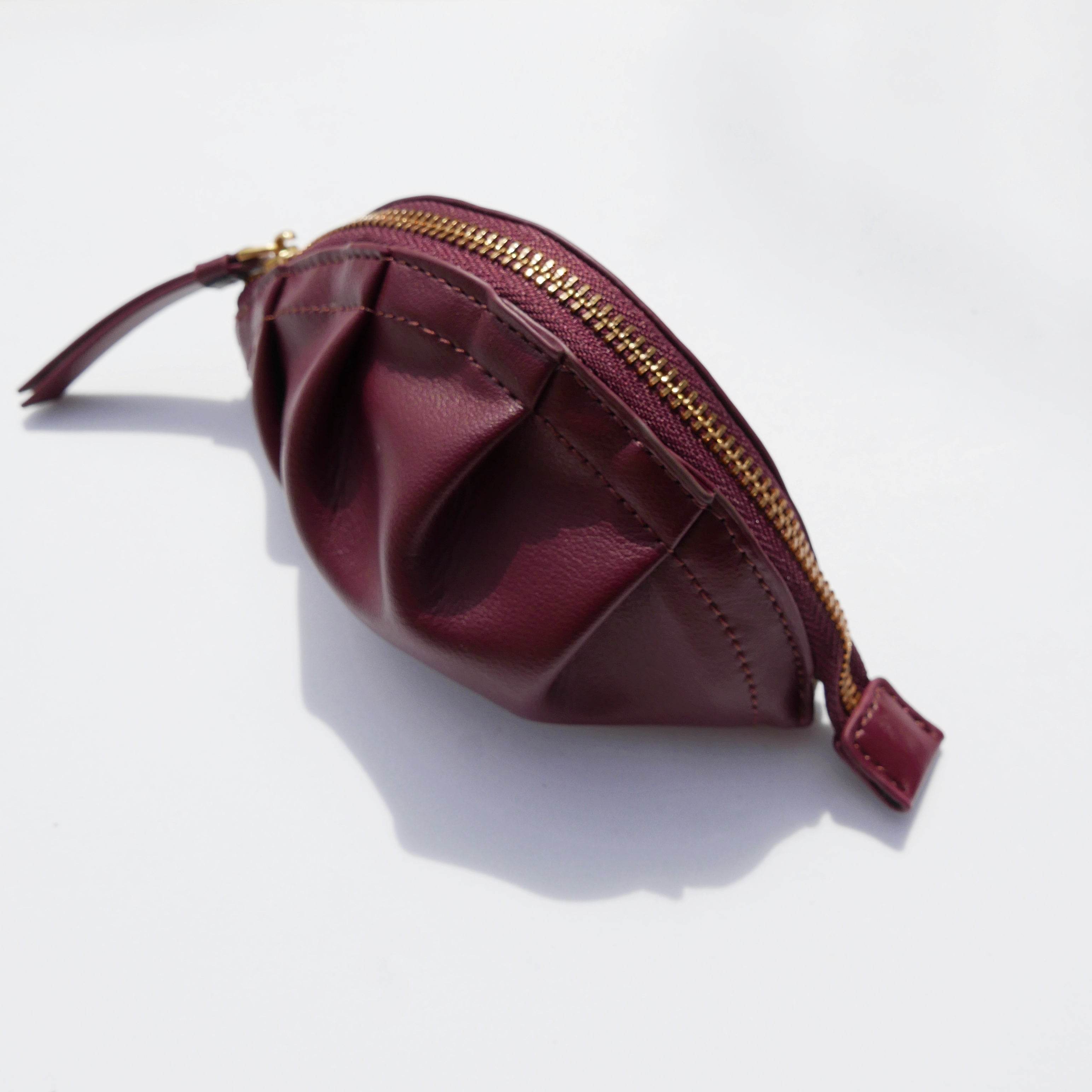 Monedero de gyoza burdeos