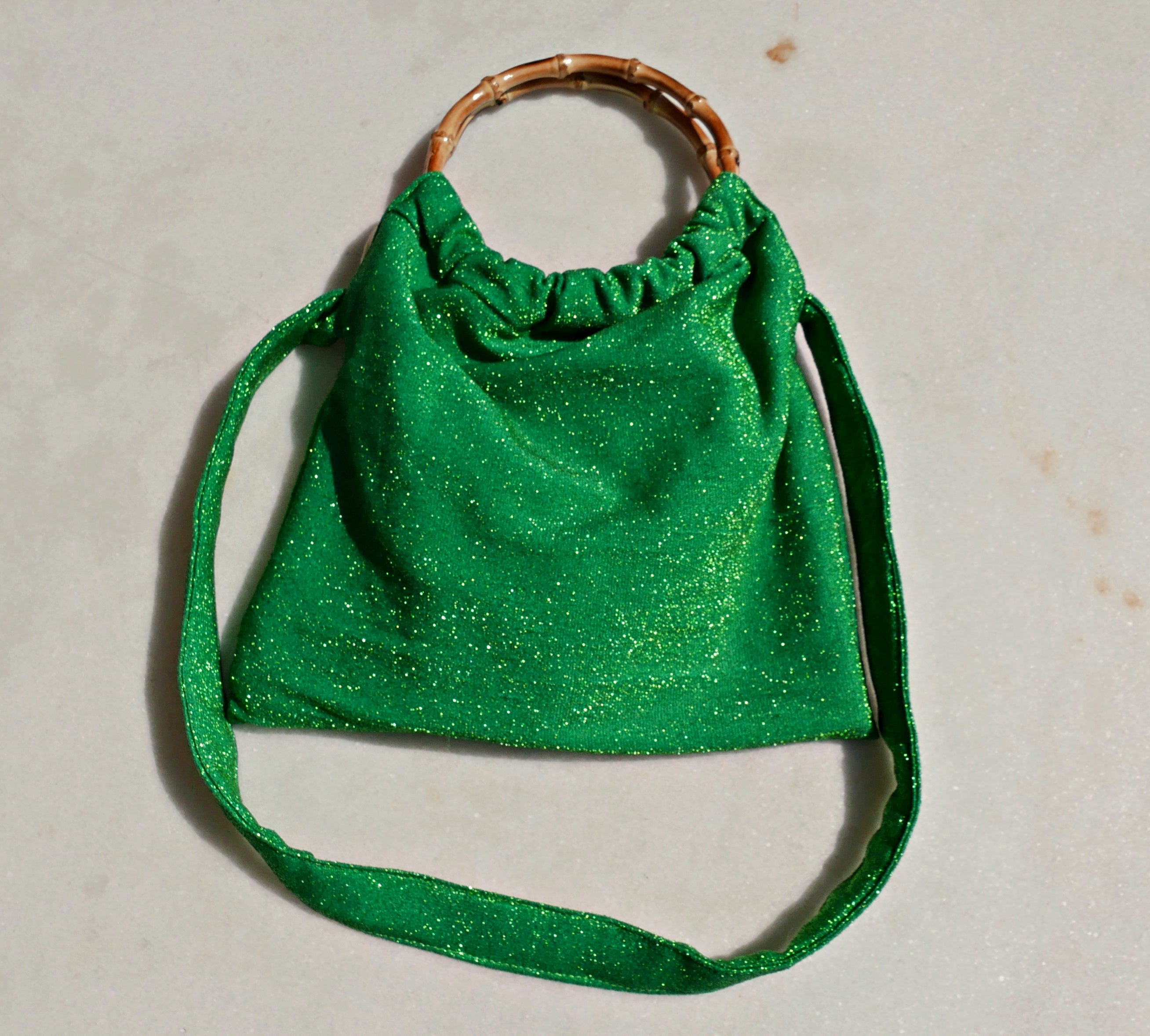 Bolso Gina Lurex Verde Mediano