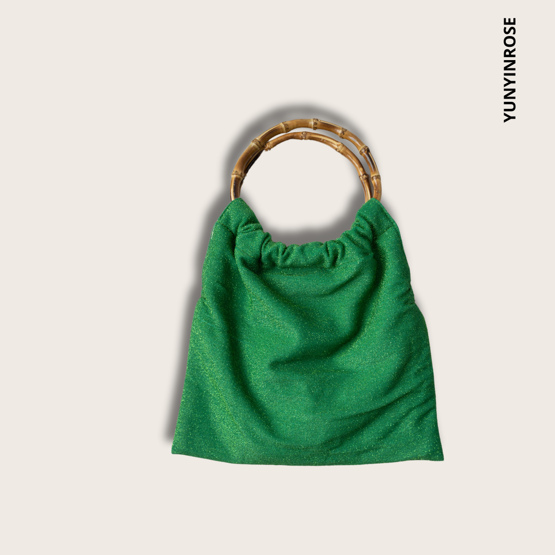 Bolso Gina Lurex Verde Mediano
