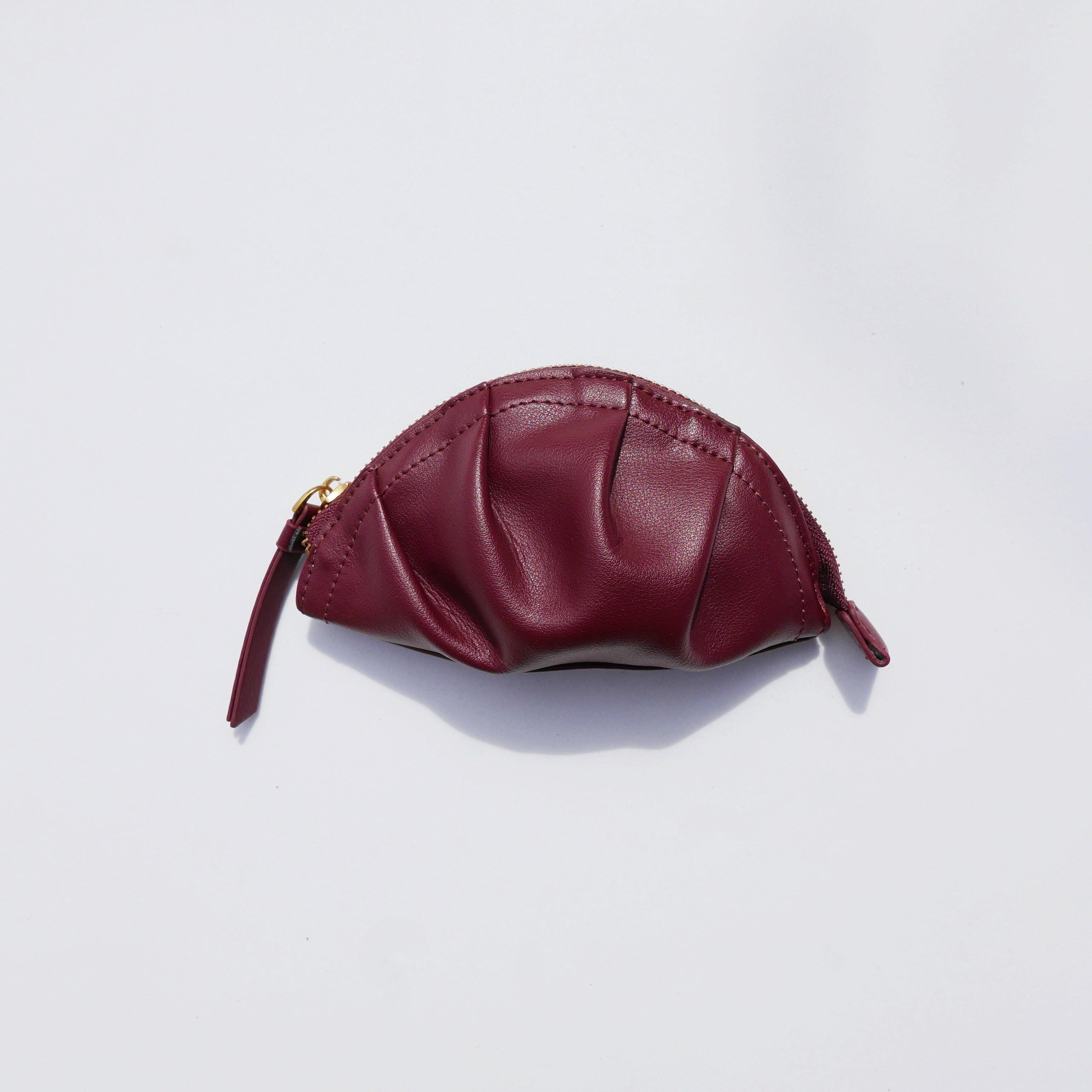 Monedero de gyoza burdeos