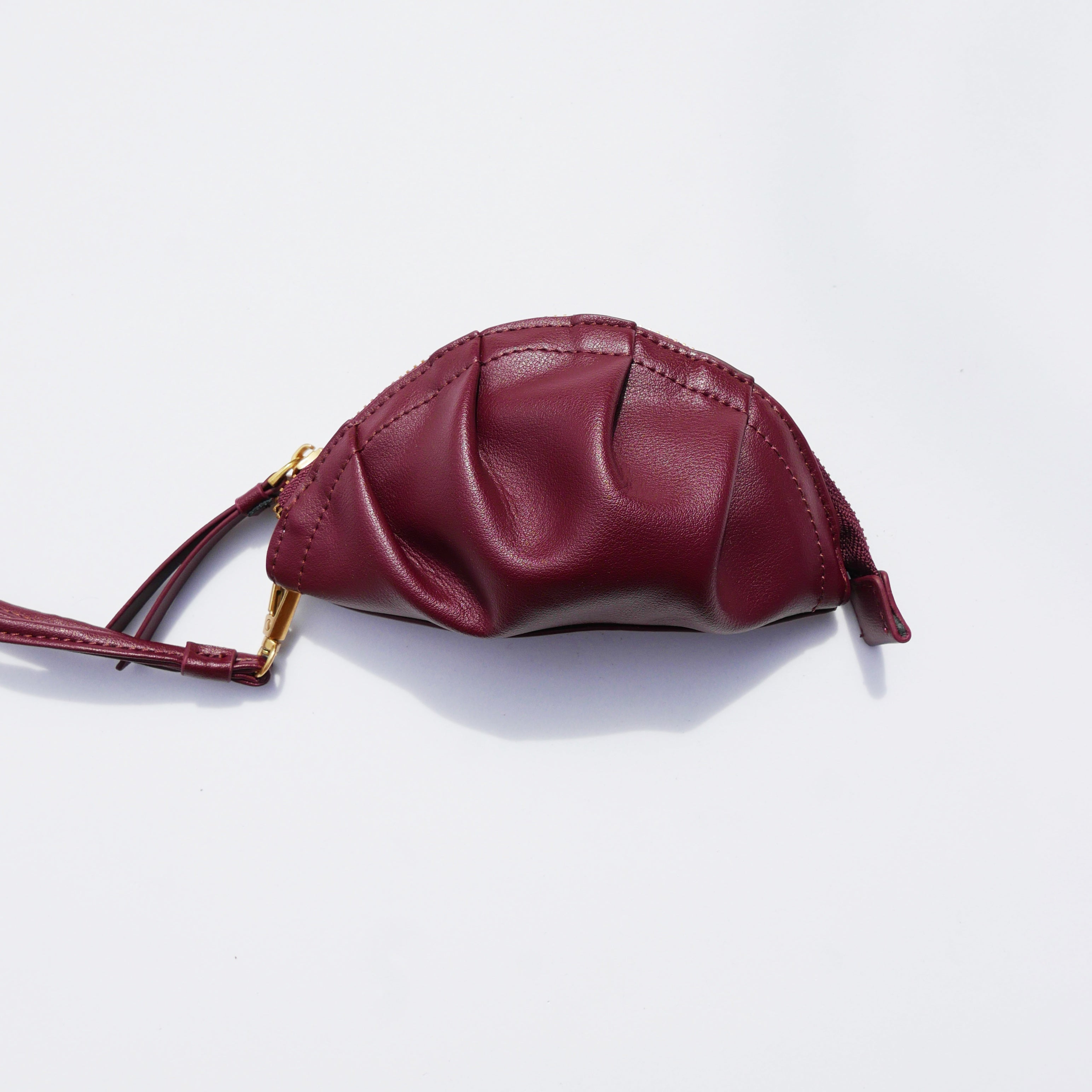 Monedero de gyoza burdeos