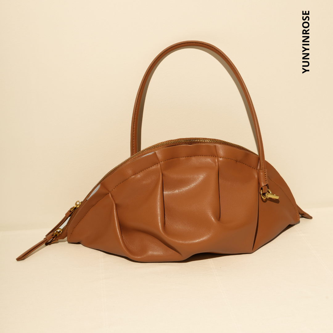 Bolso de Gyoza Grande Caramelo