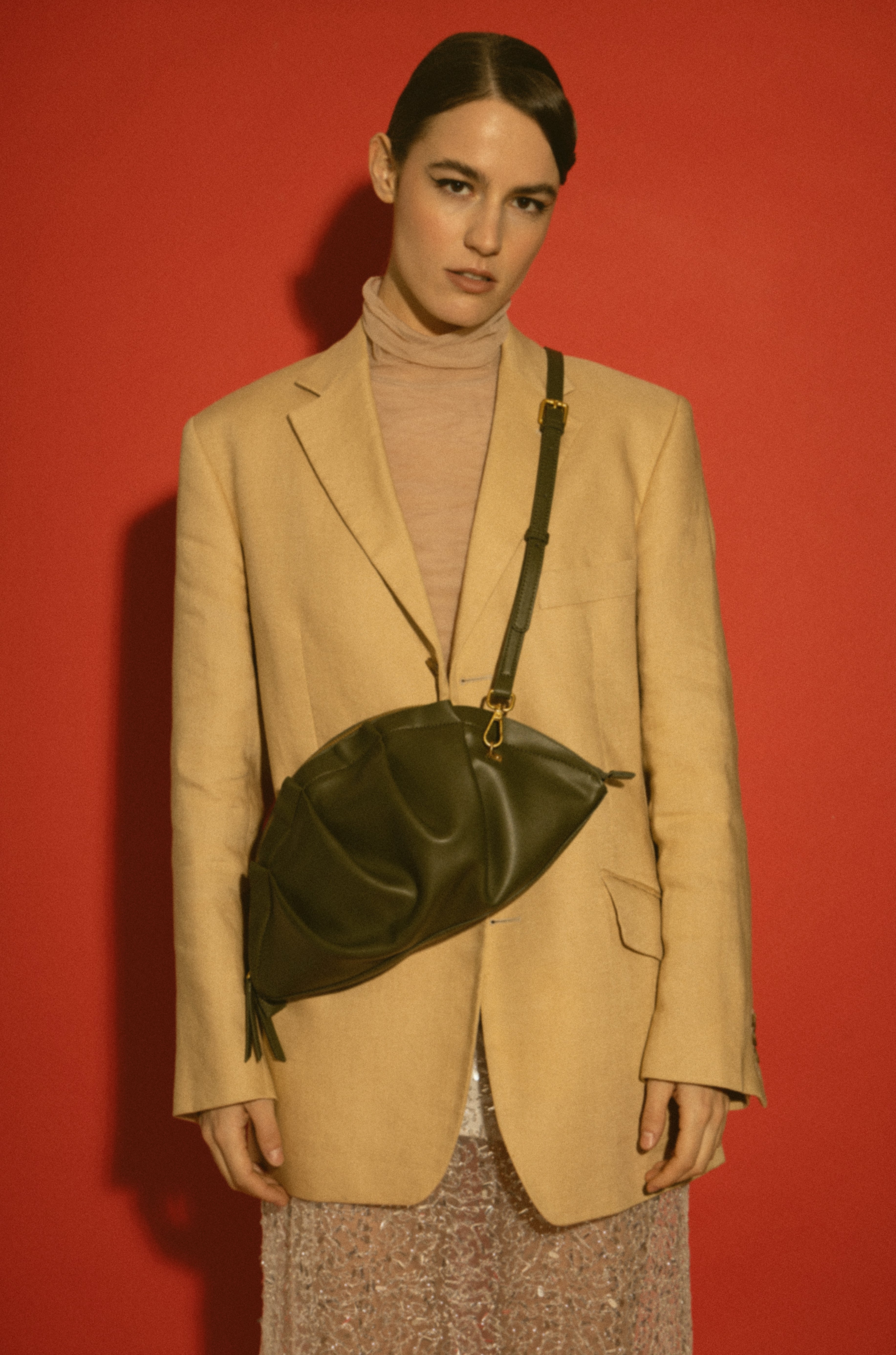 Bolso de Gyoza Grande Kaki