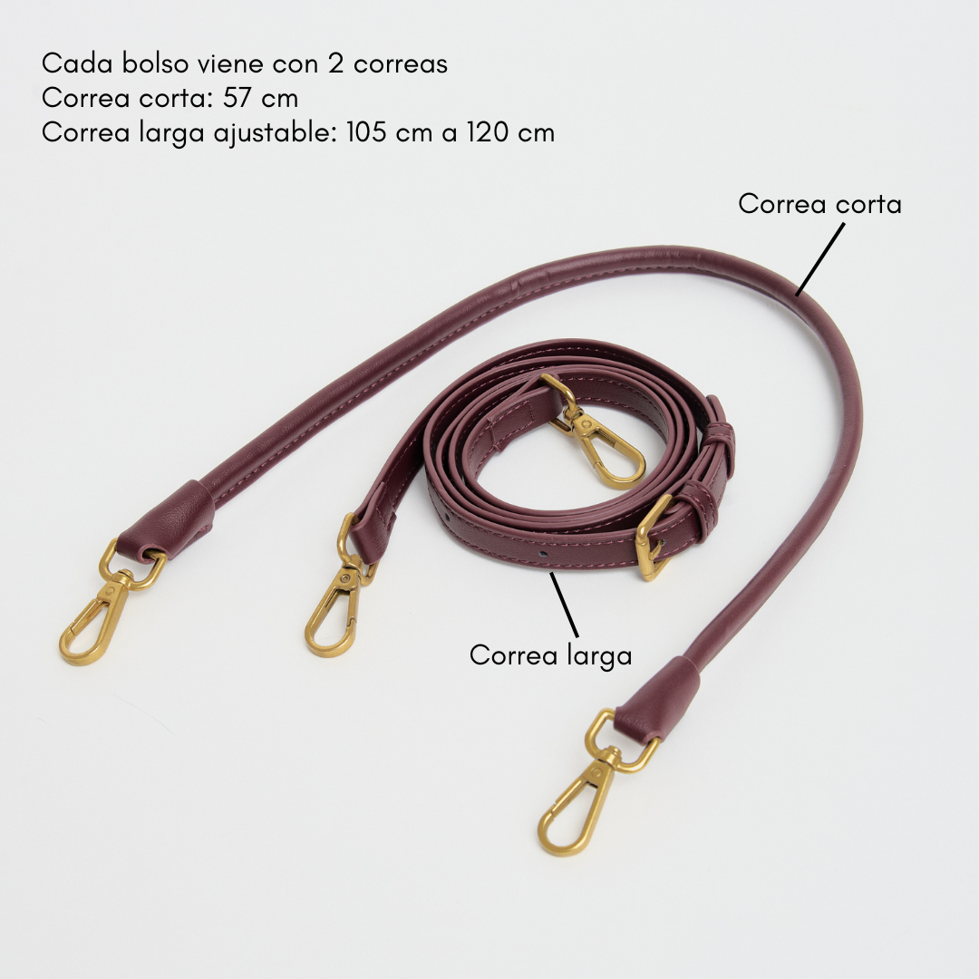 Bolso Gyoza Mediano Burdeos