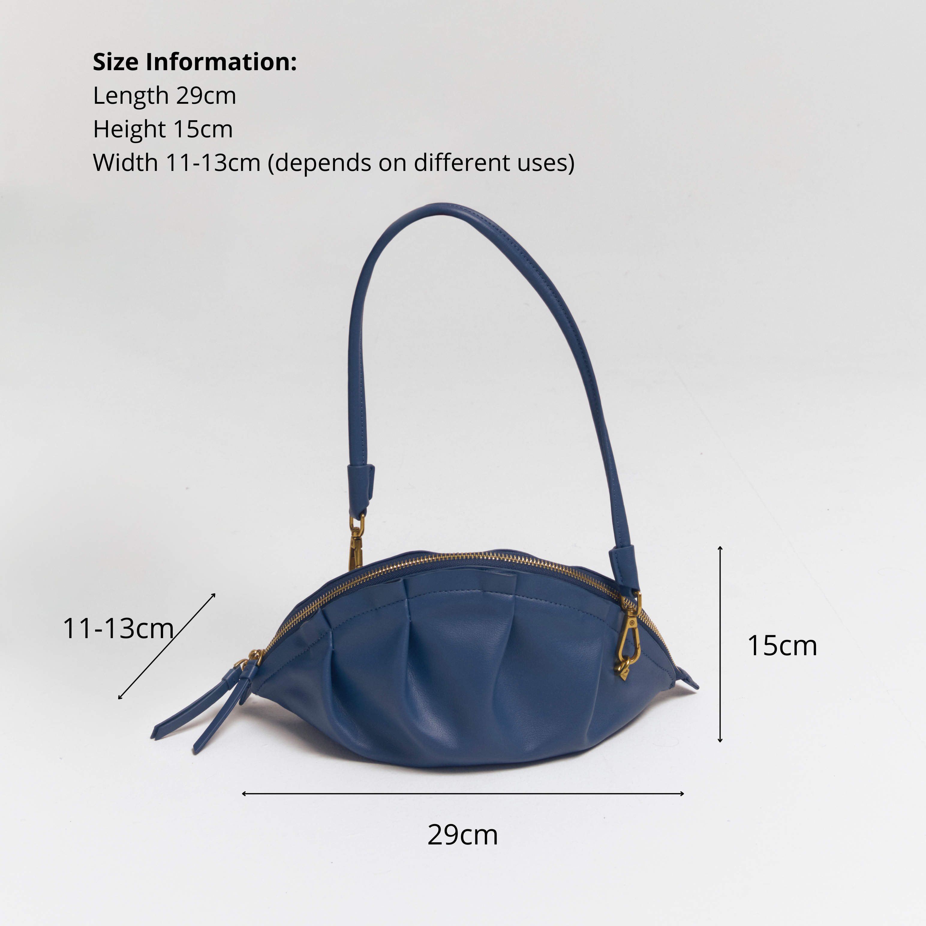 Bolso Gyoza Mediano  Azul Zafiro
