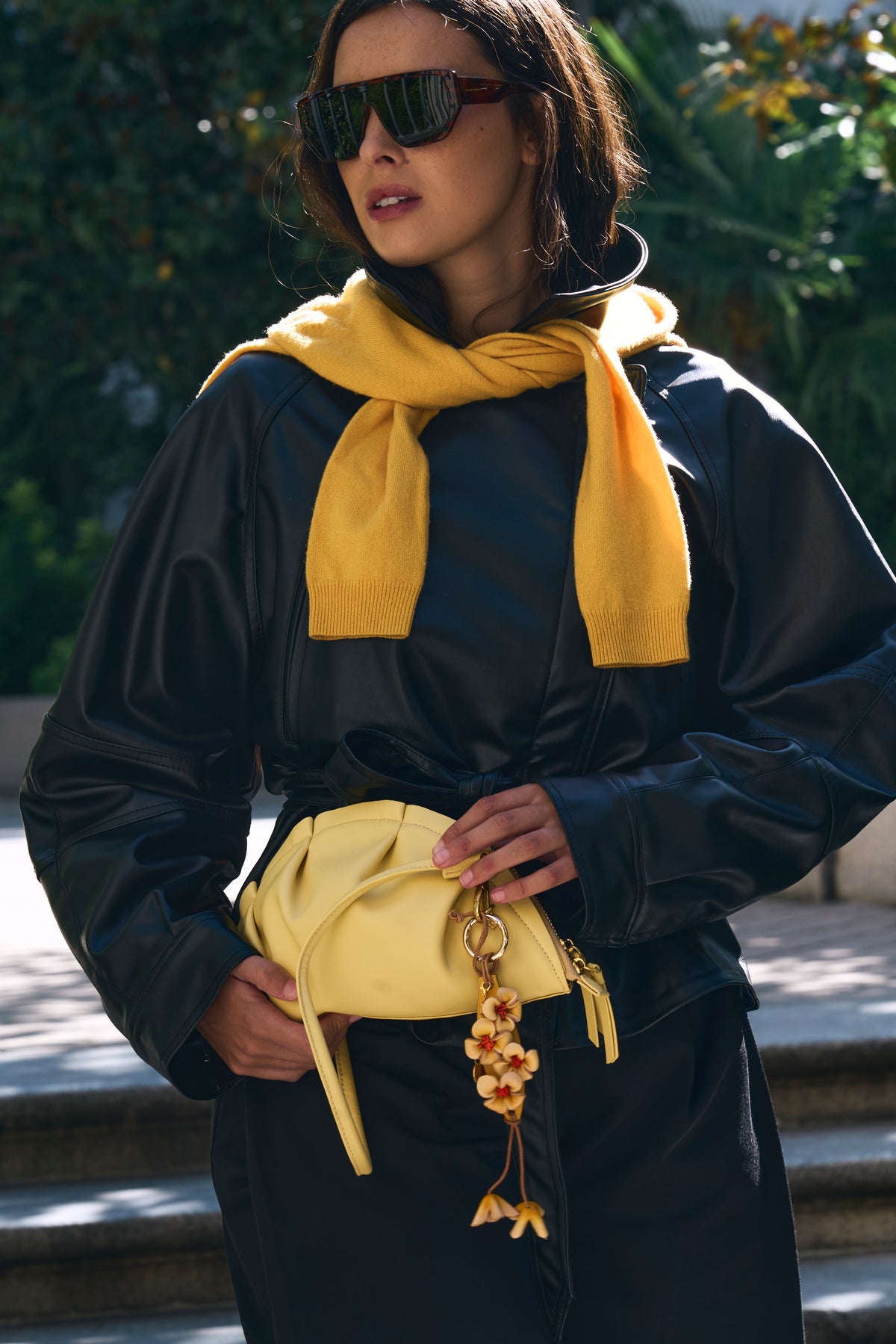 Bolso Gyoza Mediano  Amarillo Mantequilla
