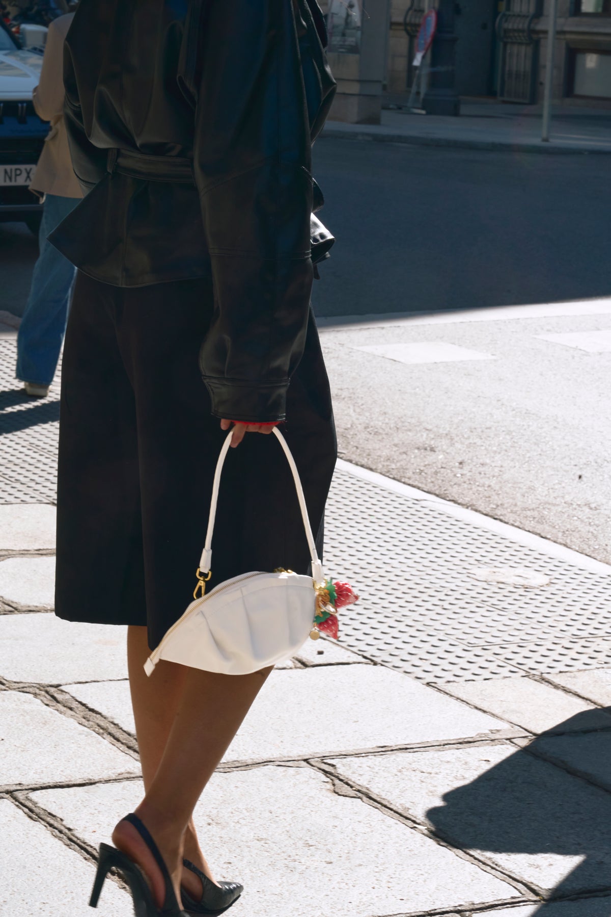 Bolso Gyoza Mediano  Blanco Marfil