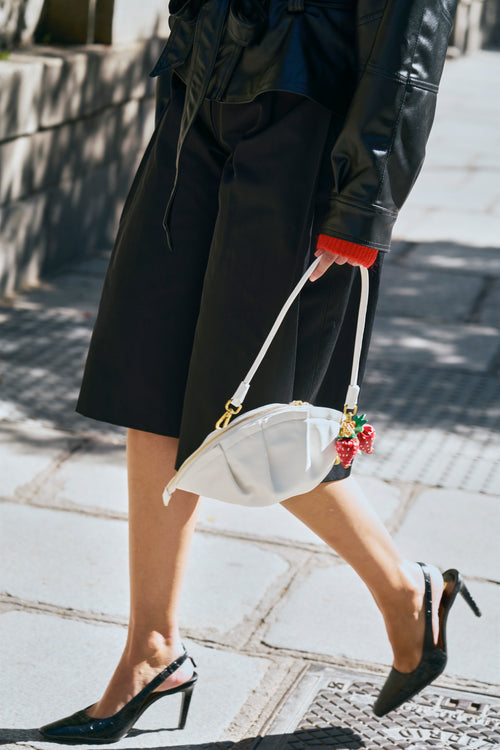 Bolso Gyoza Mediano  Blanco Marfil