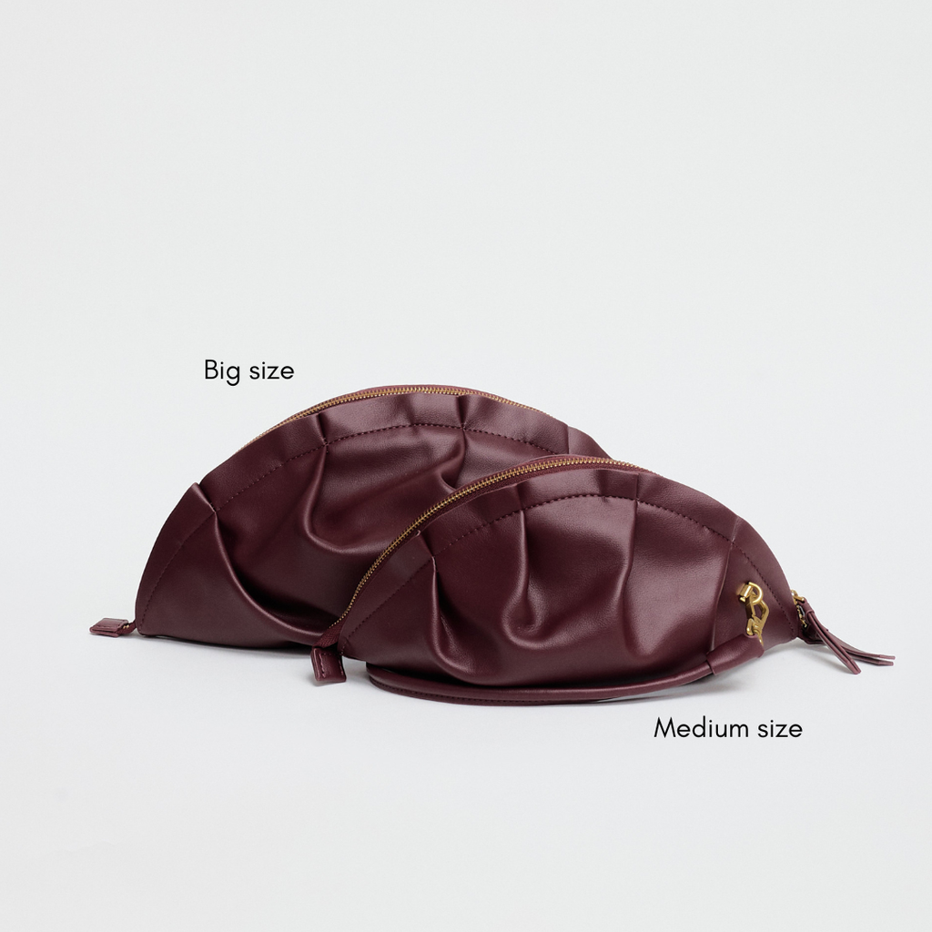 Bolso Gyoza Mediano Burdeos