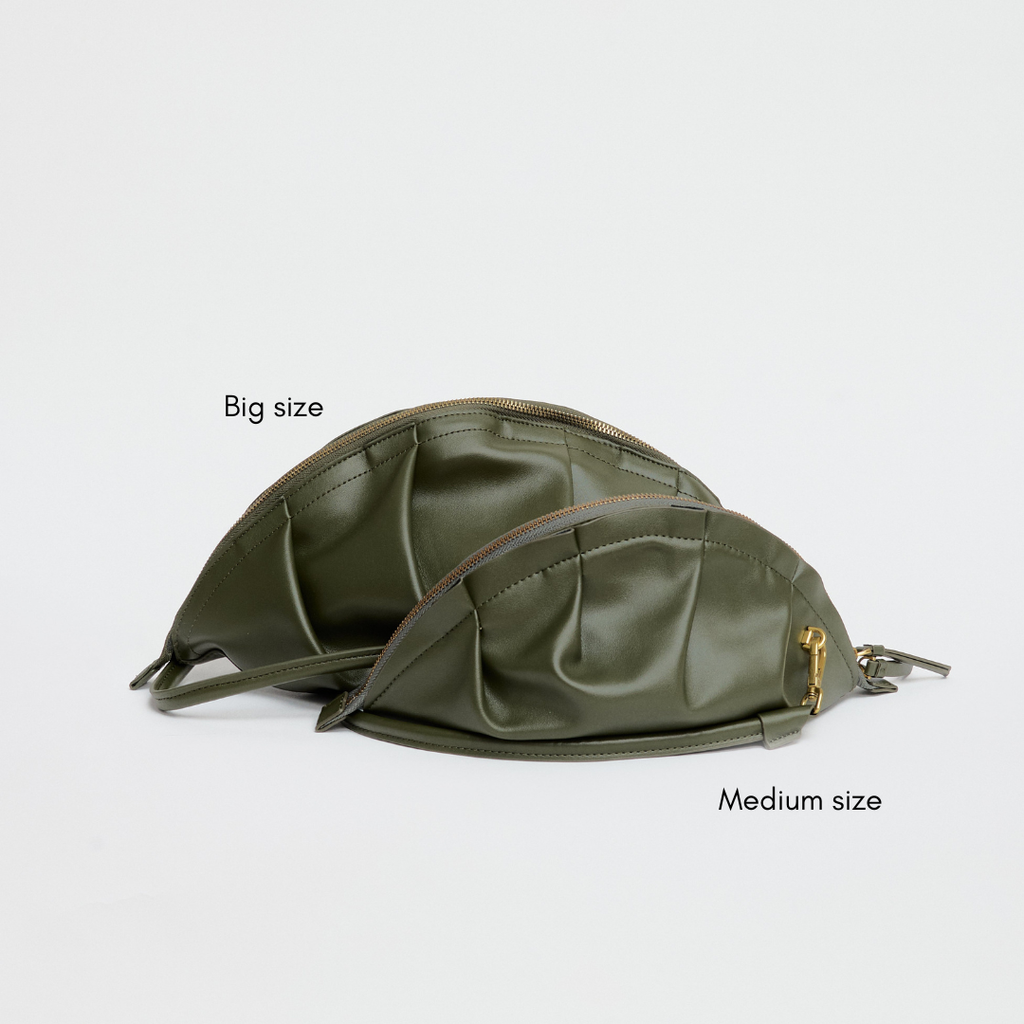 Bolso Gyoza Mediano Verde Kaki