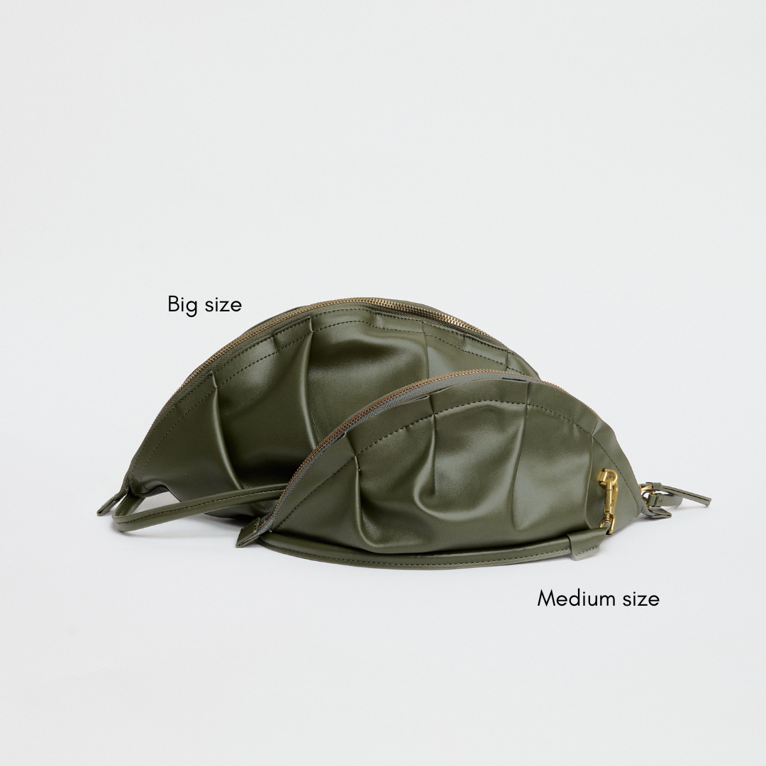 Bolso Gyoza Mediano Verde Kaki