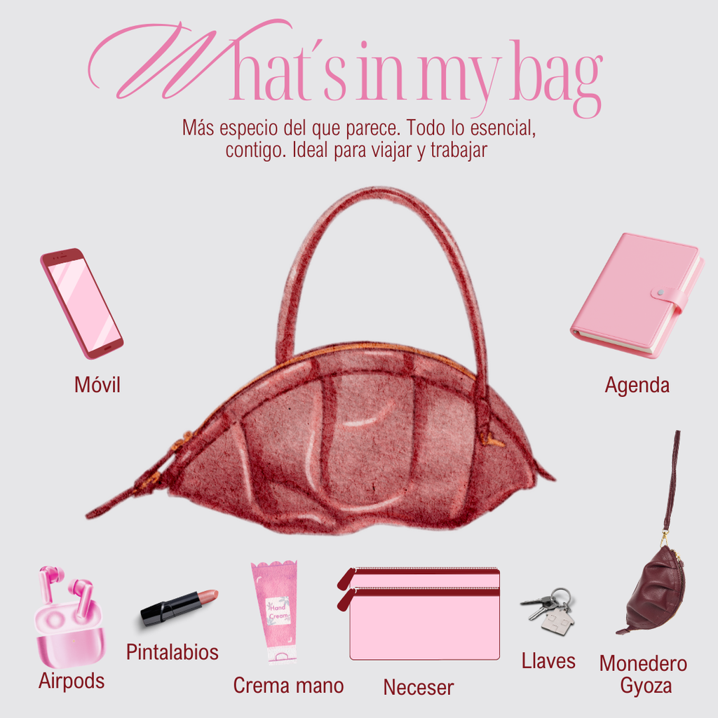 Bolso Gyoza Grande Burdeos