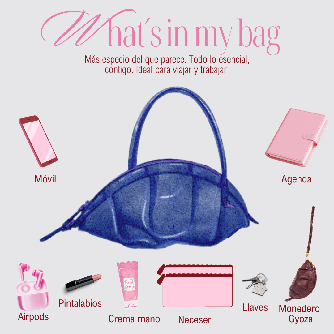 Bolso Gyoza Grande Azul Zafiro