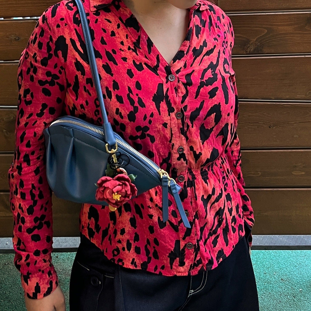 Bolso Gyoza Mediano  Azul Zafiro