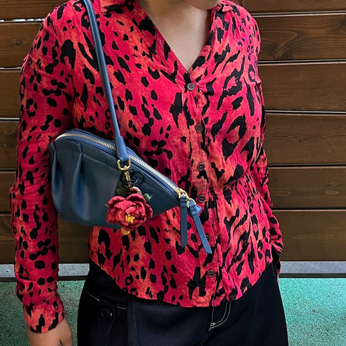 Bolso Gyoza Mediano  Azul Zafiro