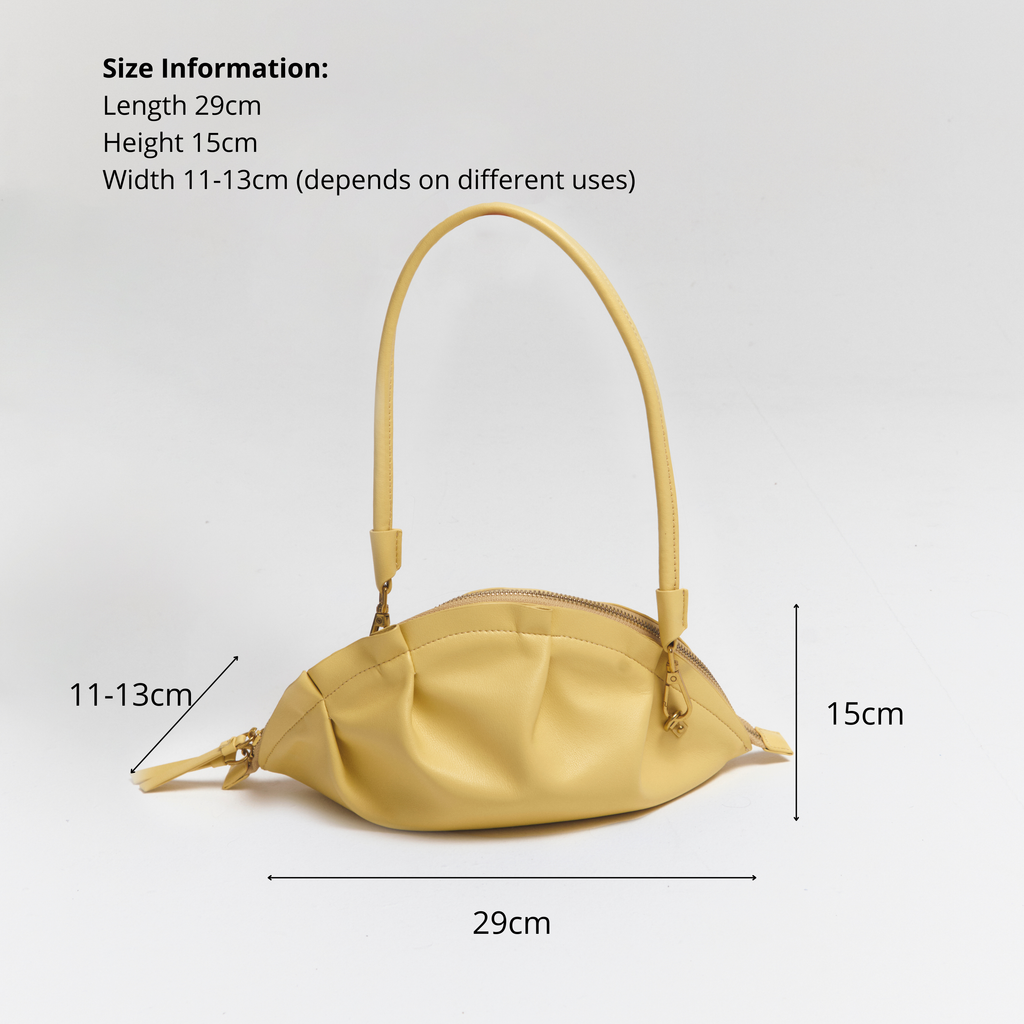 Bolso Gyoza Mediano  Amarillo Mantequilla