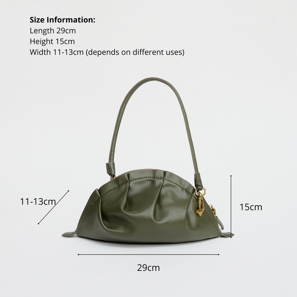 Bolso Gyoza Mediano Verde Kaki