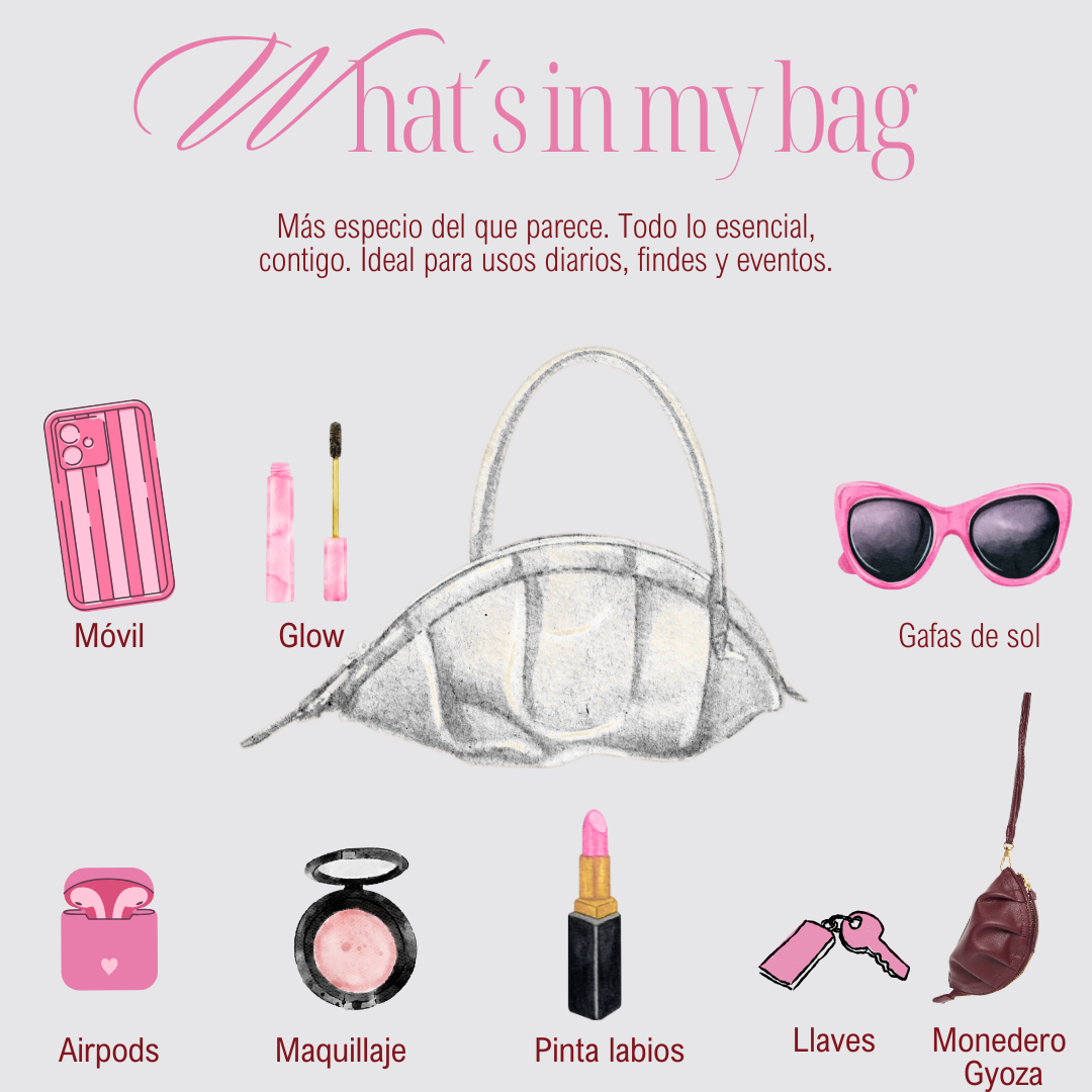 Bolso Gyoza Mediano  Blanco Marfil