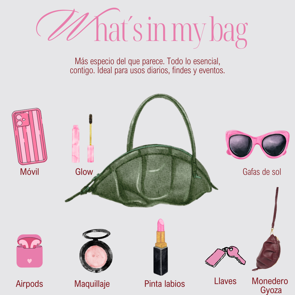 Bolso Gyoza Mediano Verde Kaki