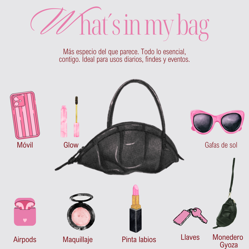 Bolso Gyoza Mediano Negro