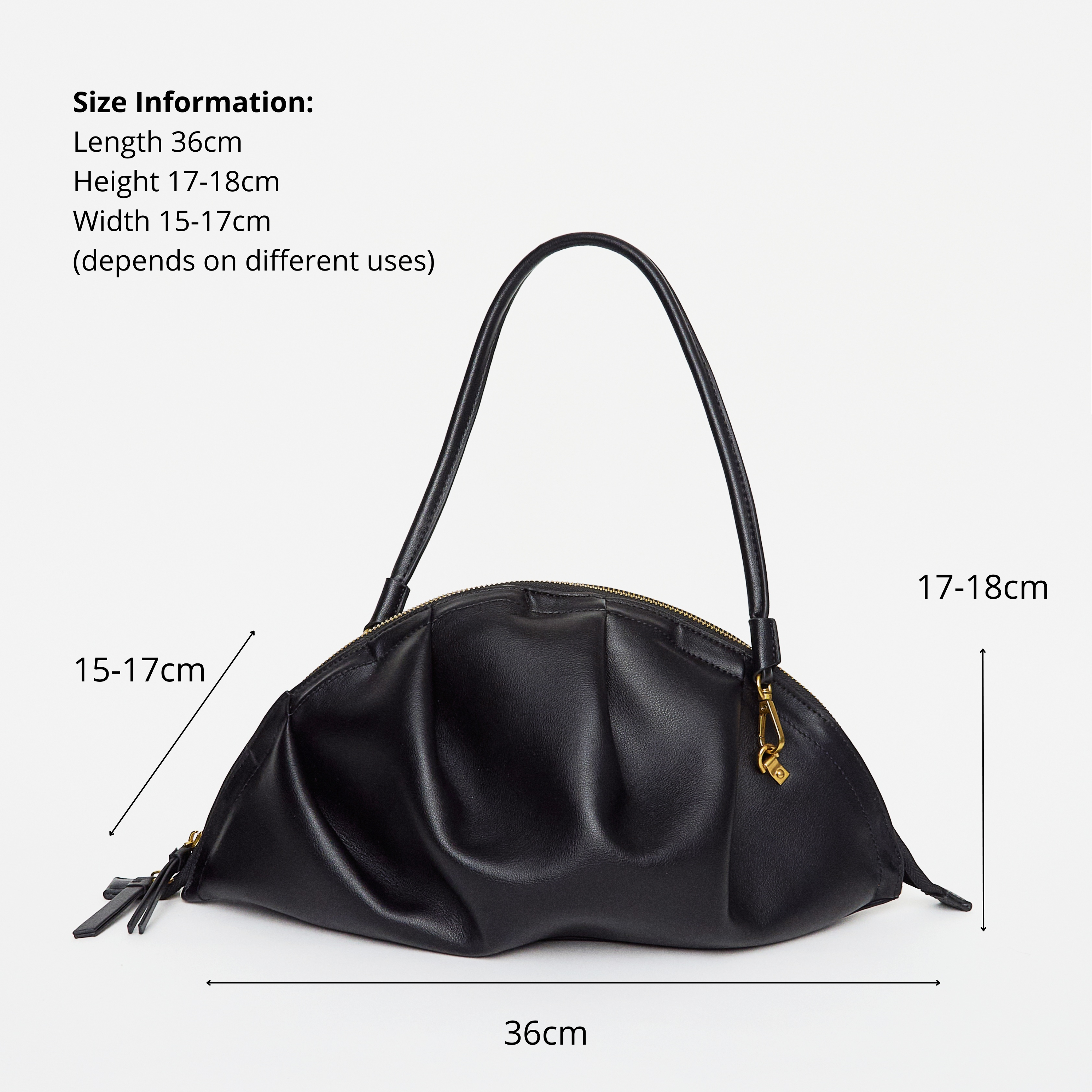 Bolso Gyoza Grande Negro