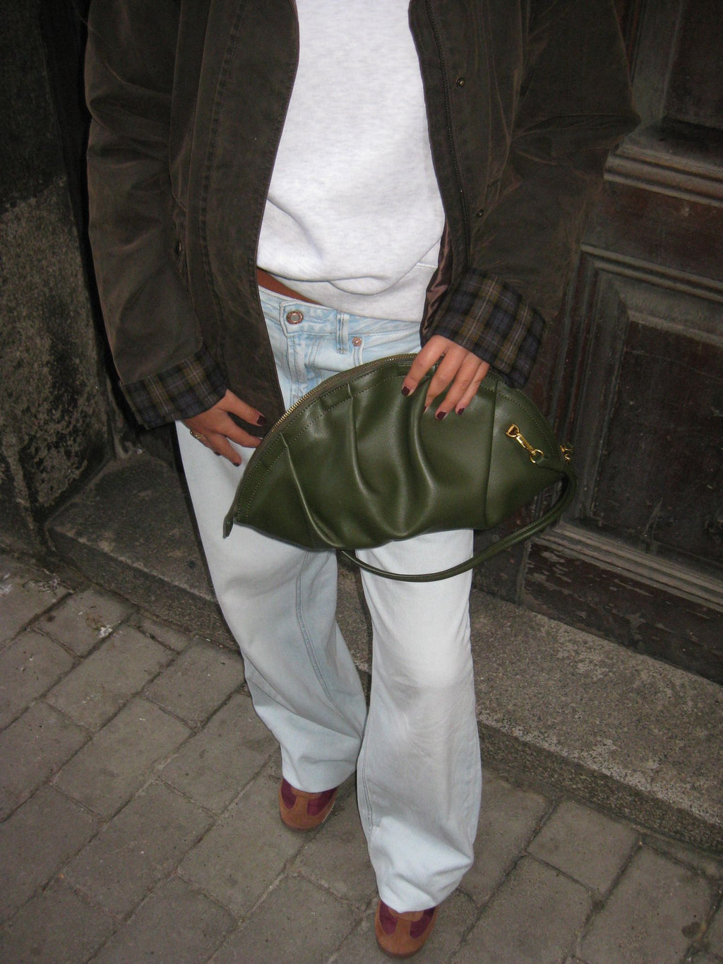 Bolso de Gyoza Grande Kaki