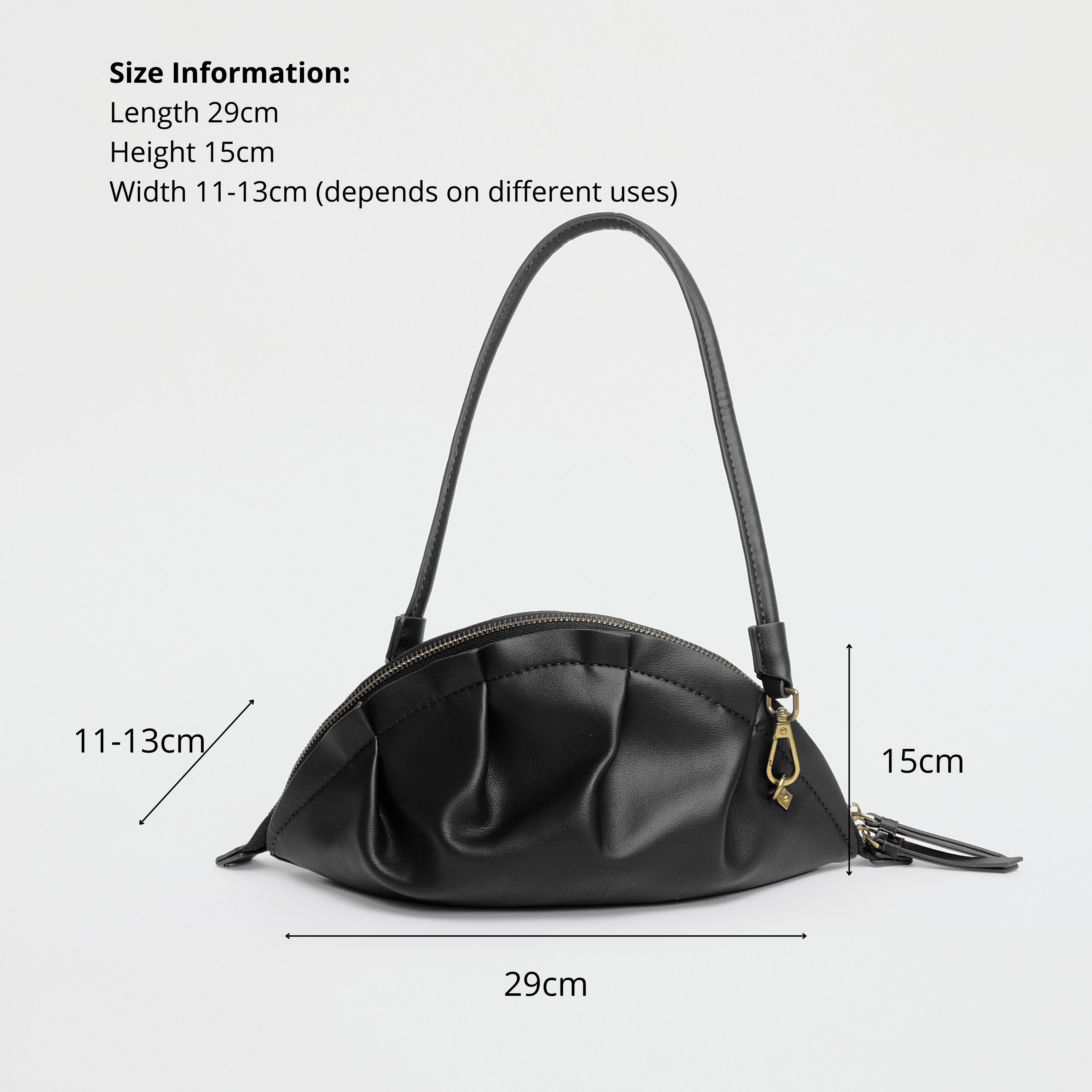 Bolso Gyoza Mediano Negro