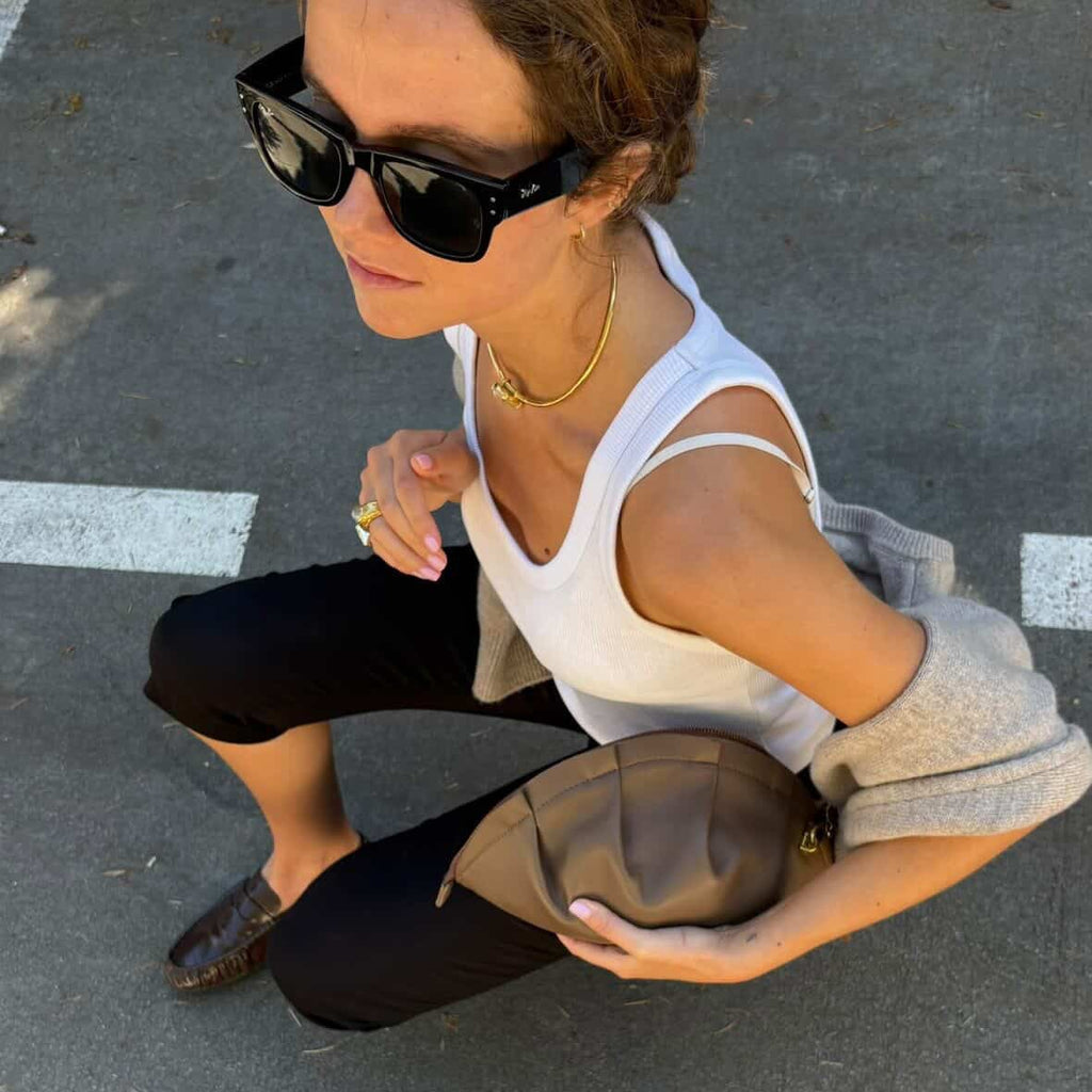 Bolso Gyoza Mediano Topo