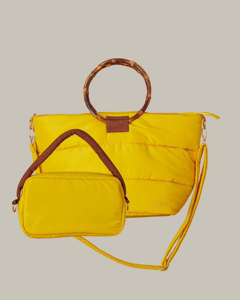 Dana 2 en 1 bolso acolchado amarillo