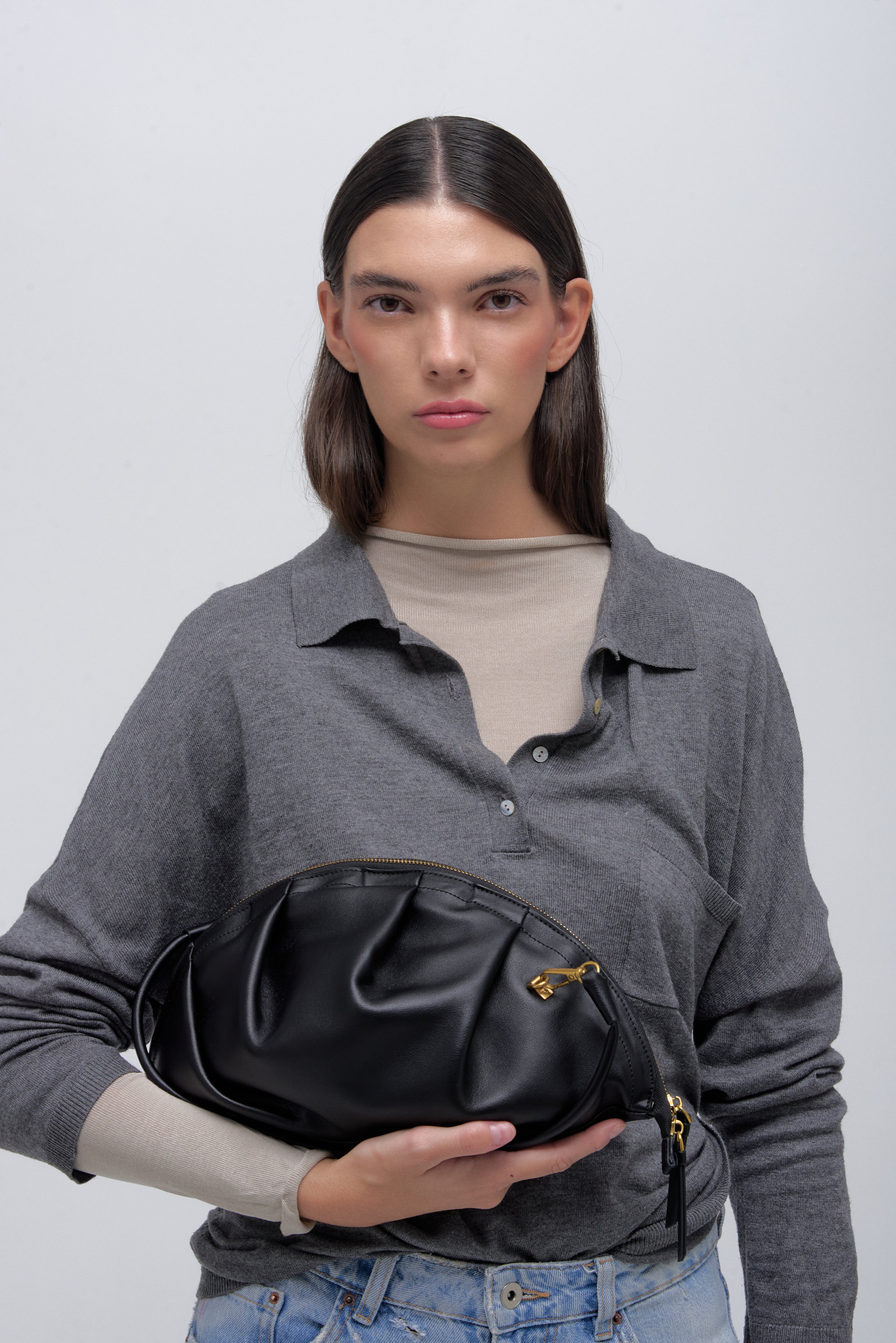 Bolso de Gyoza Grande Negro