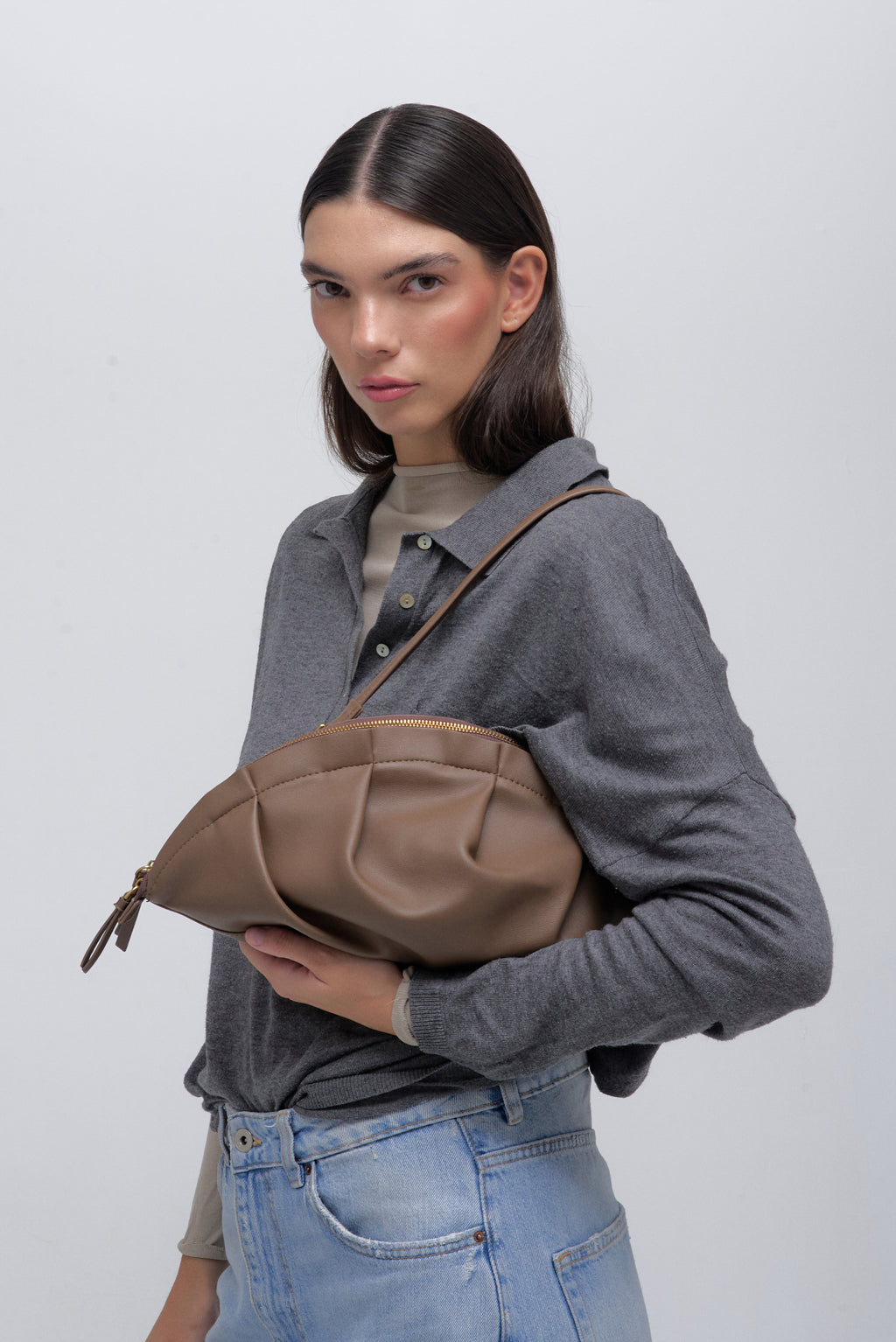 Bolso de Gyoza Grande Topo