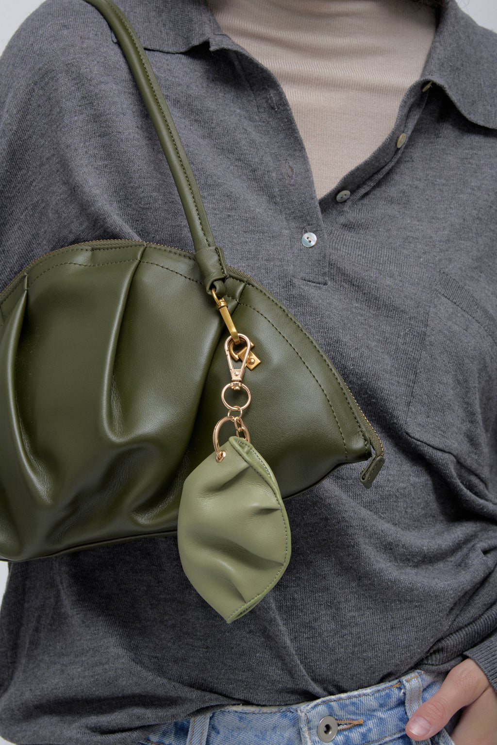 Bolso de Gyoza Grande Kaki