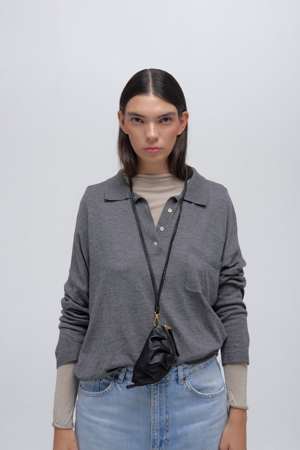 Monedero de gyoza negro