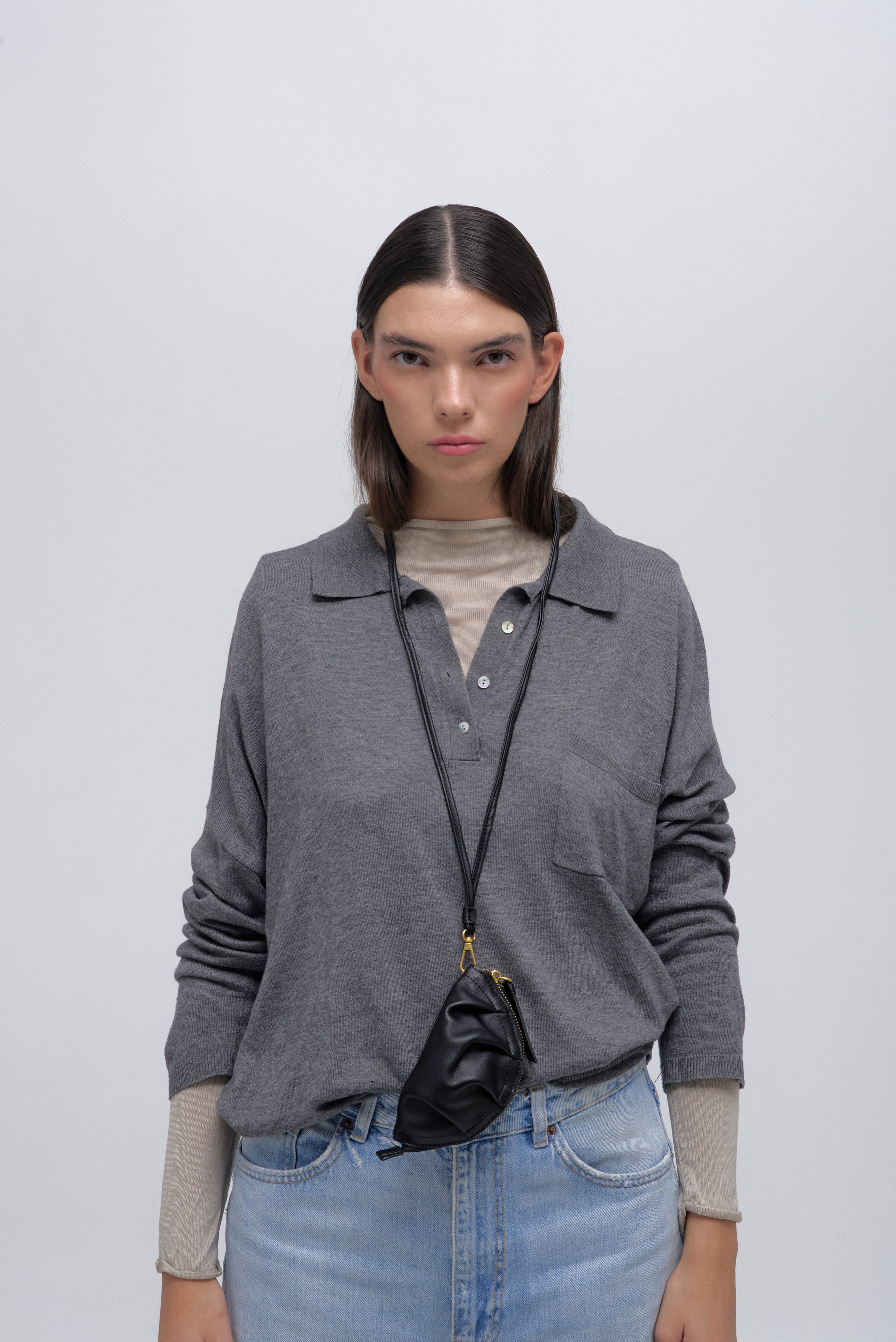 Monedero de gyoza negro