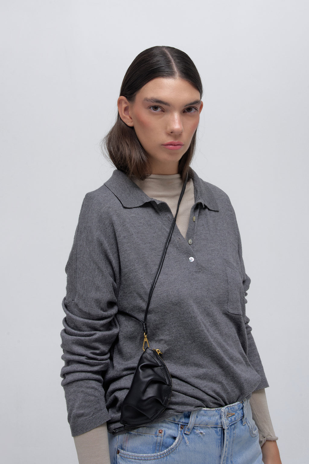 Monedero de gyoza negro