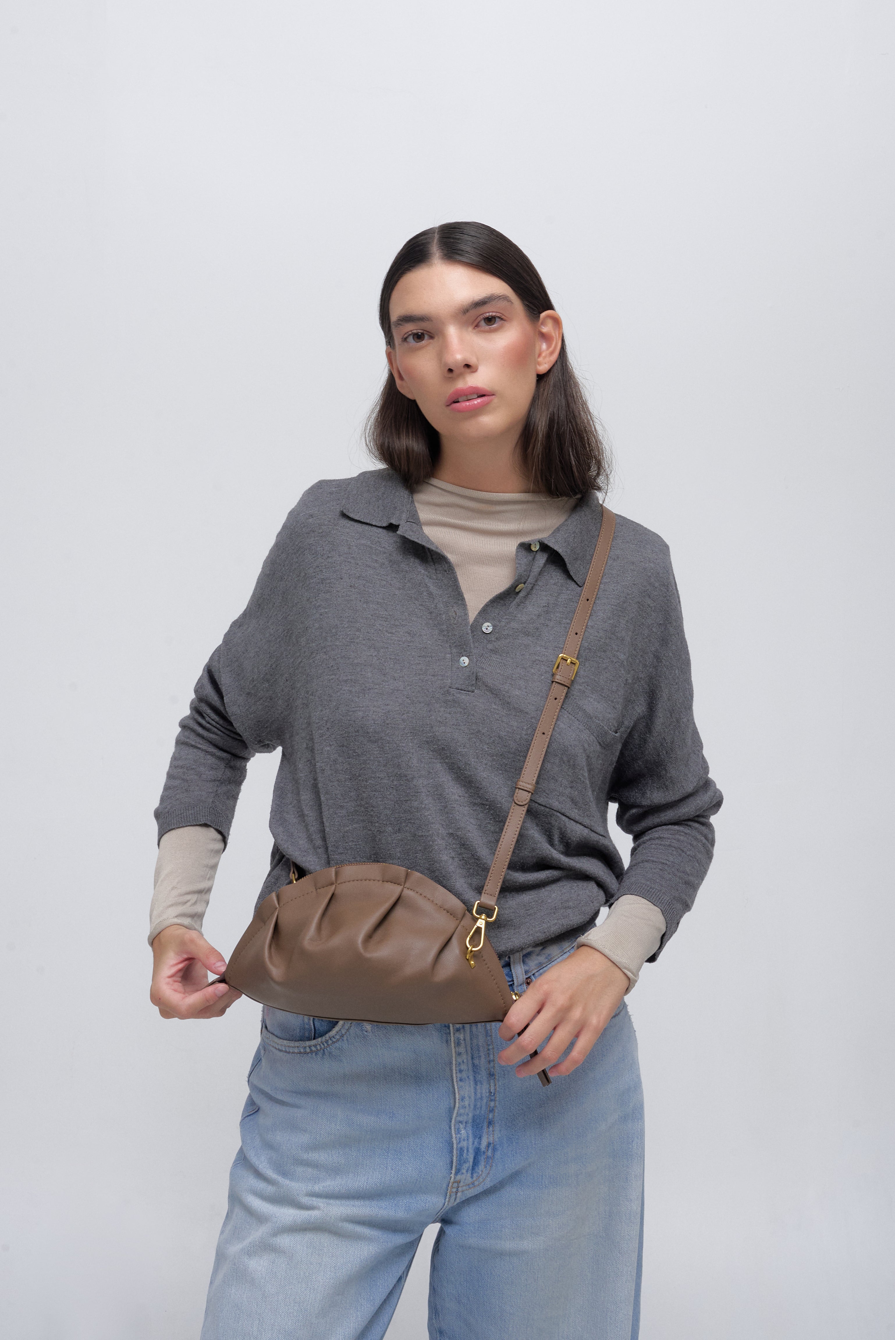 Bolso Gyoza Mediano Topo