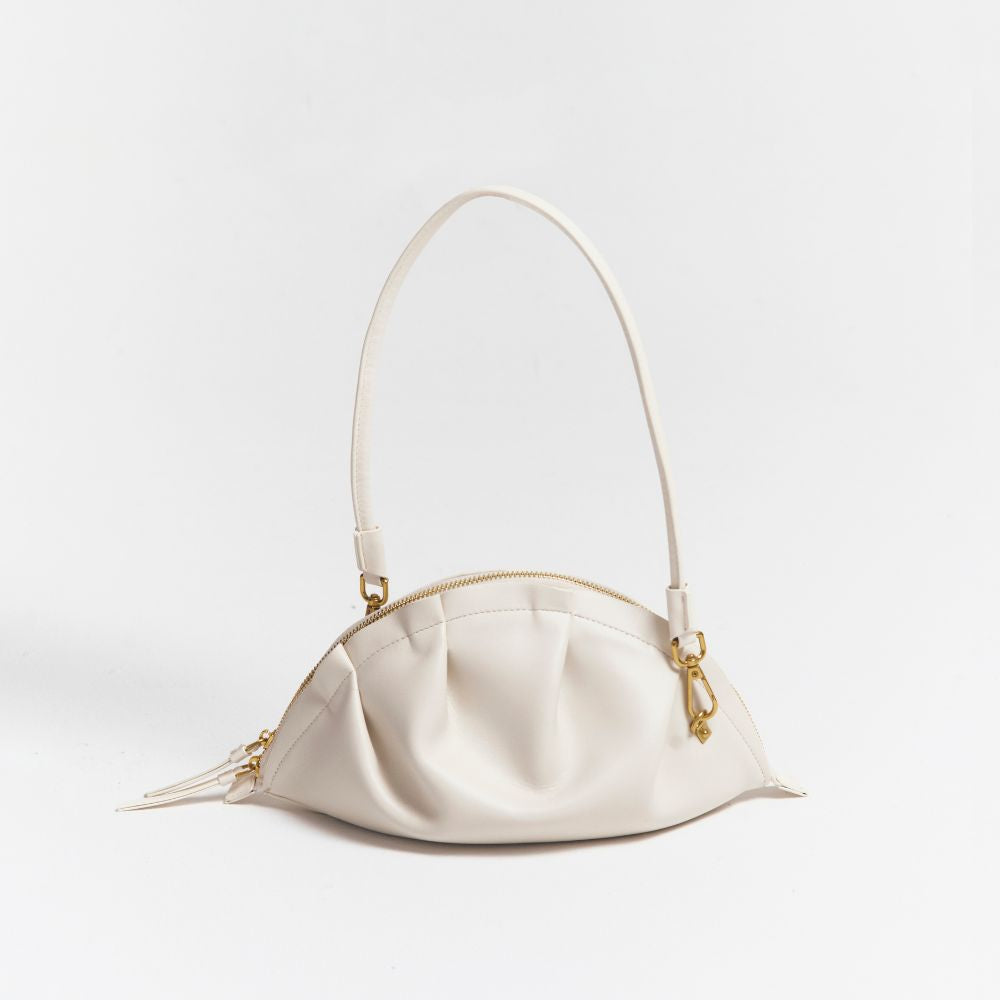 Bolso Gyoza Mediano  Blanco Marfil