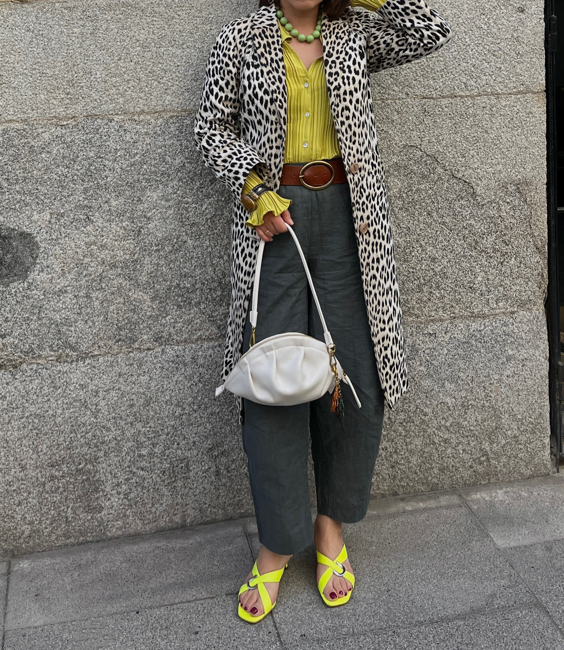Bolso Gyoza Mediano  Blanco Marfil