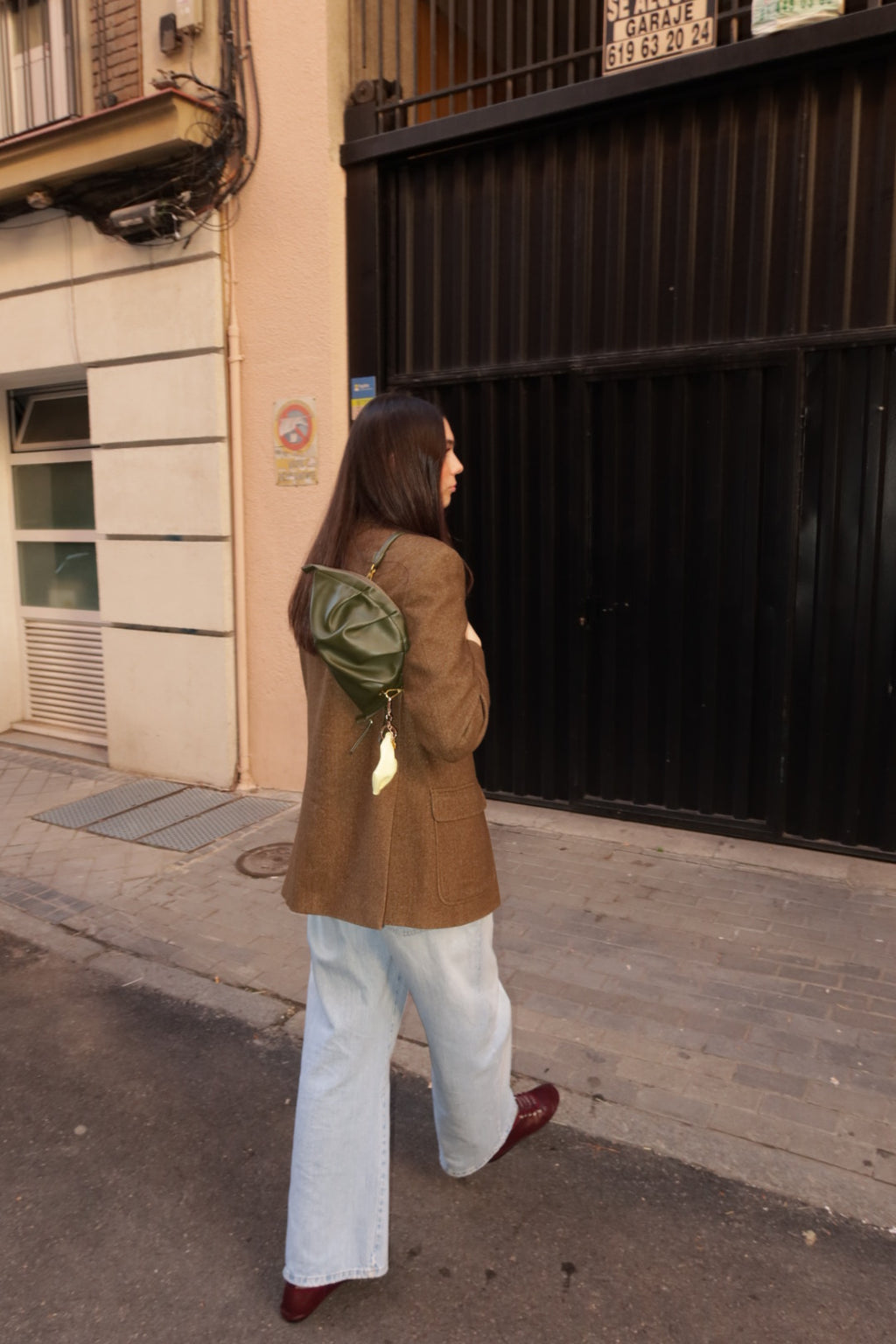 Bolso Gyoza Mediano Verde Kaki