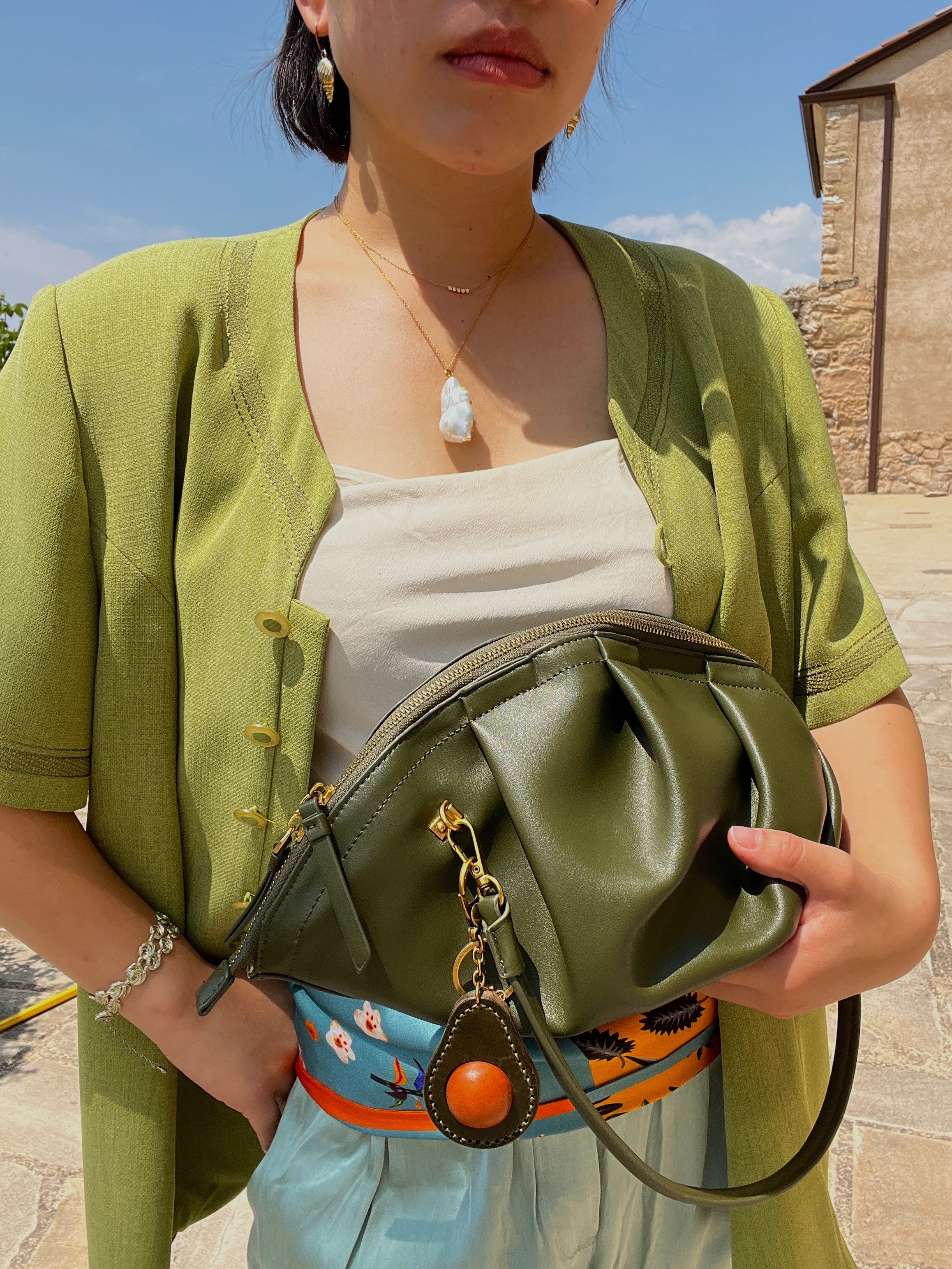 Bolso de Gyoza Grande Kaki