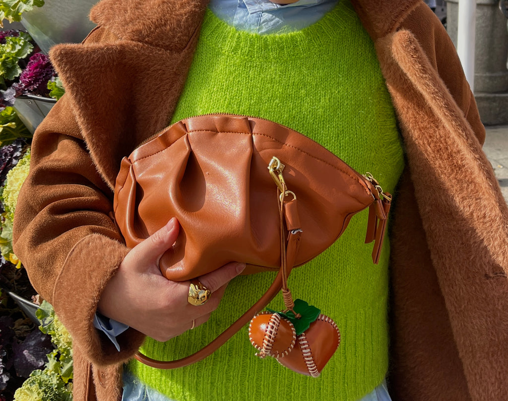 Bolso de Gyoza Grande Caramelo