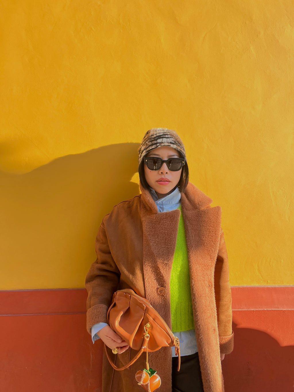 Bolso de Gyoza Grande Caramelo